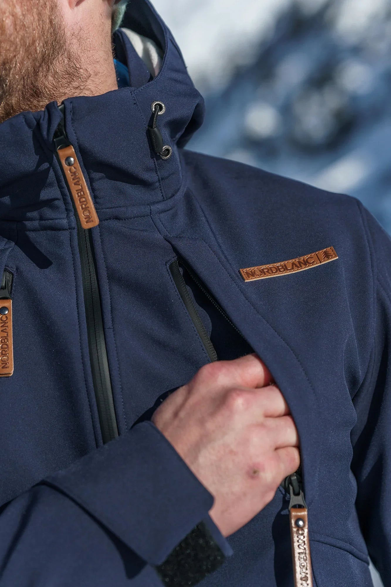 Softshell jakna s runom muška - BLUSTER plava-7