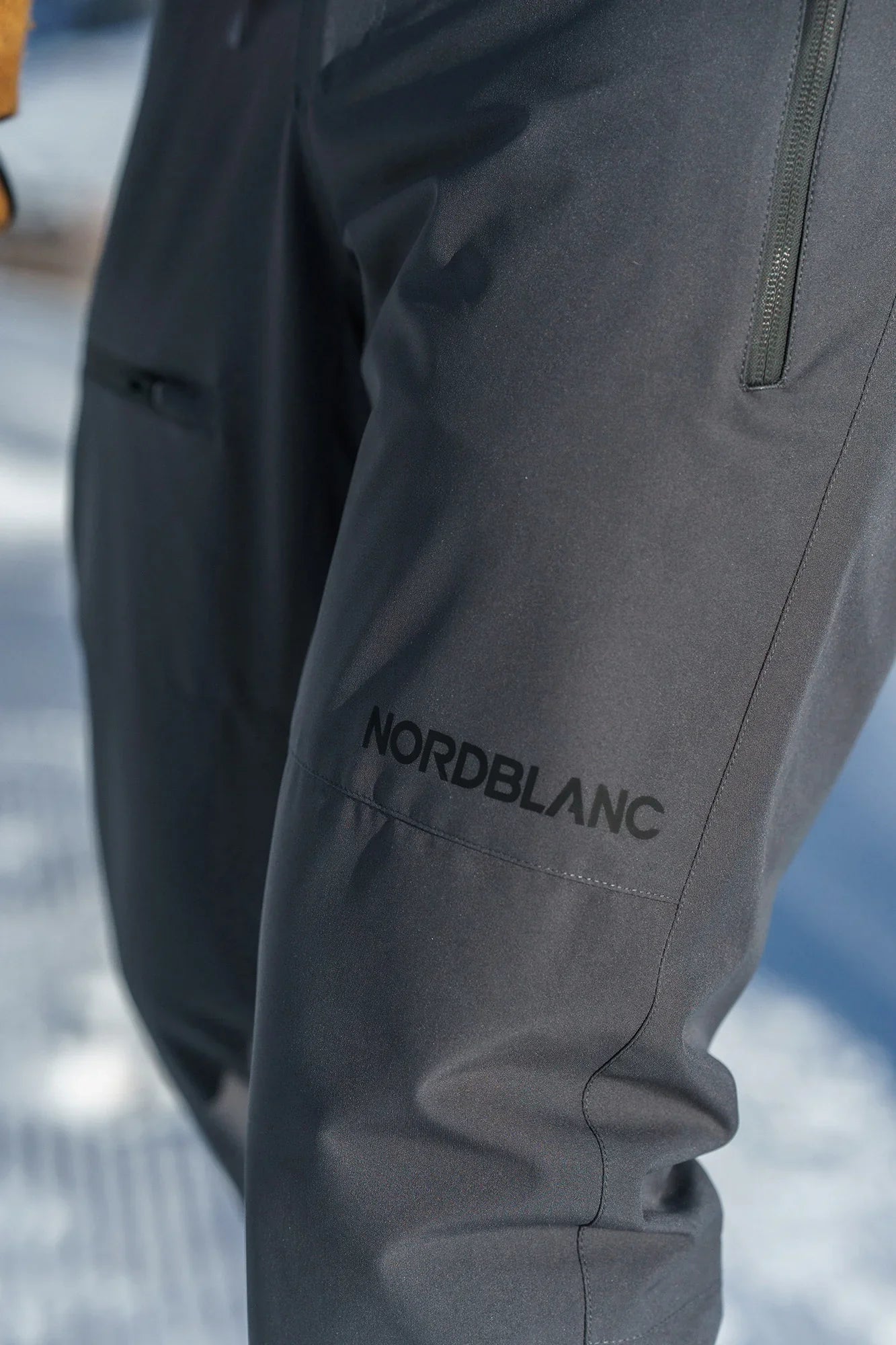 Nodootporne outdoor hlače od flisa muške - GRIZZLY sive-4