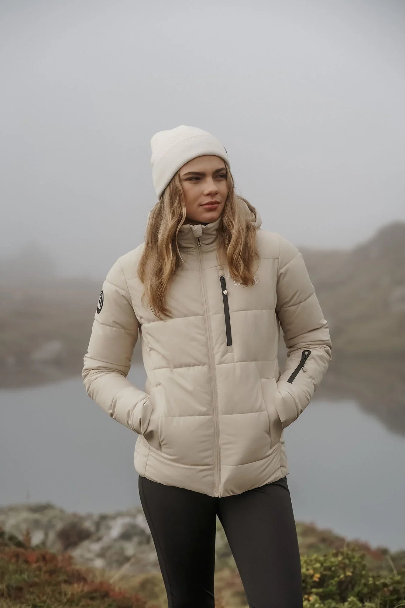 Waterproof winter jacket women's - INUIT beige-4