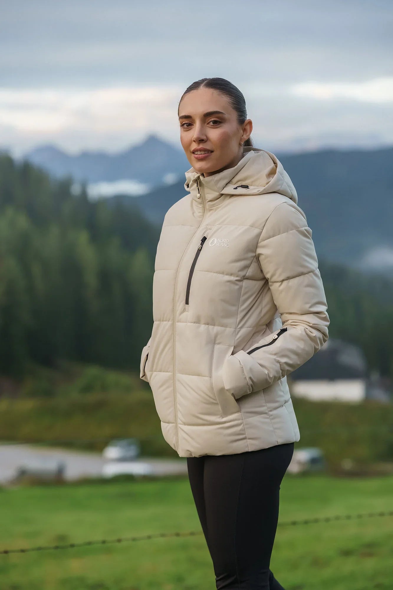 Waterproof winter jacket women's - INUIT beige-5