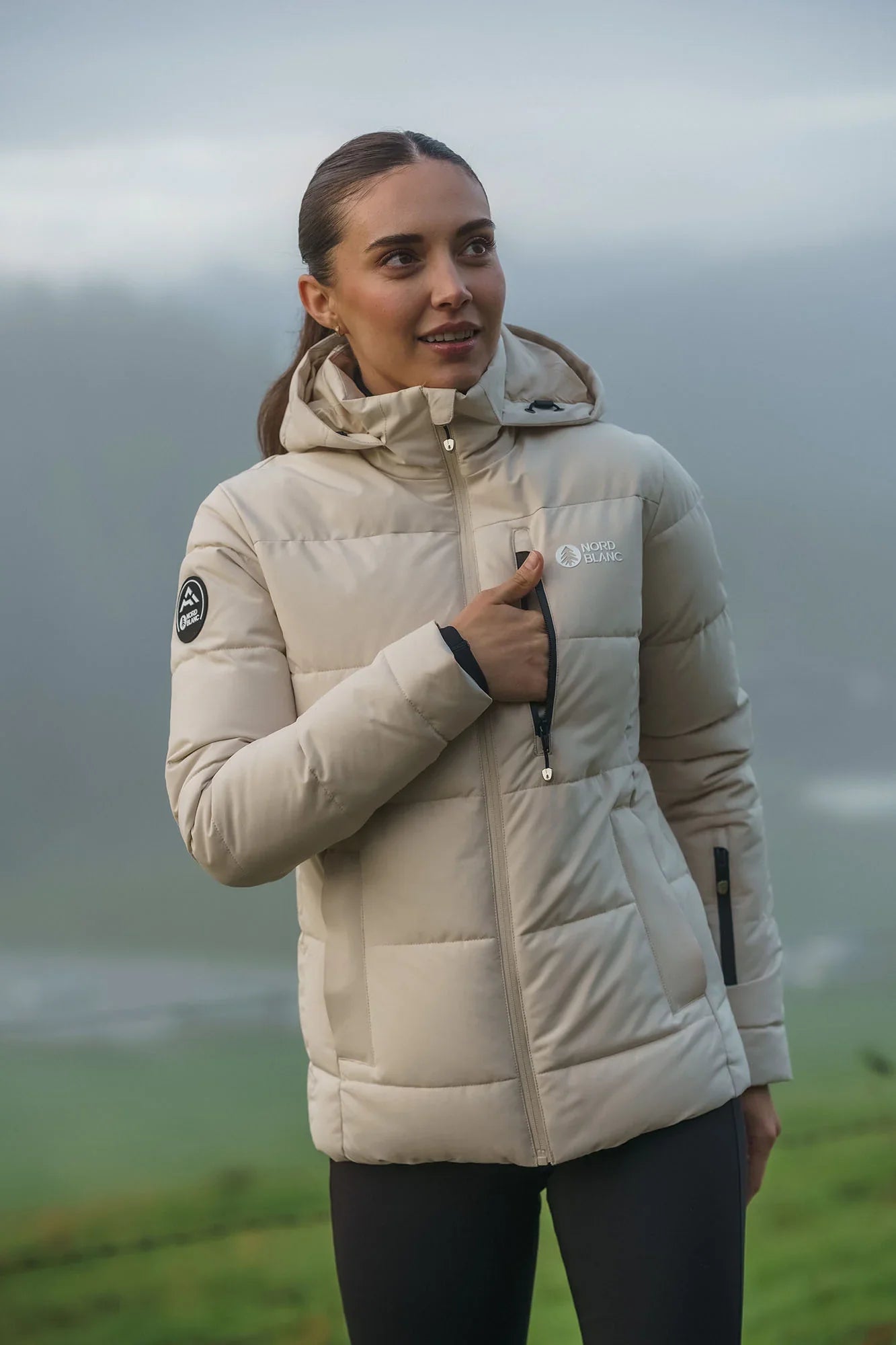Waterproof winter jacket women's - INUIT beige-7