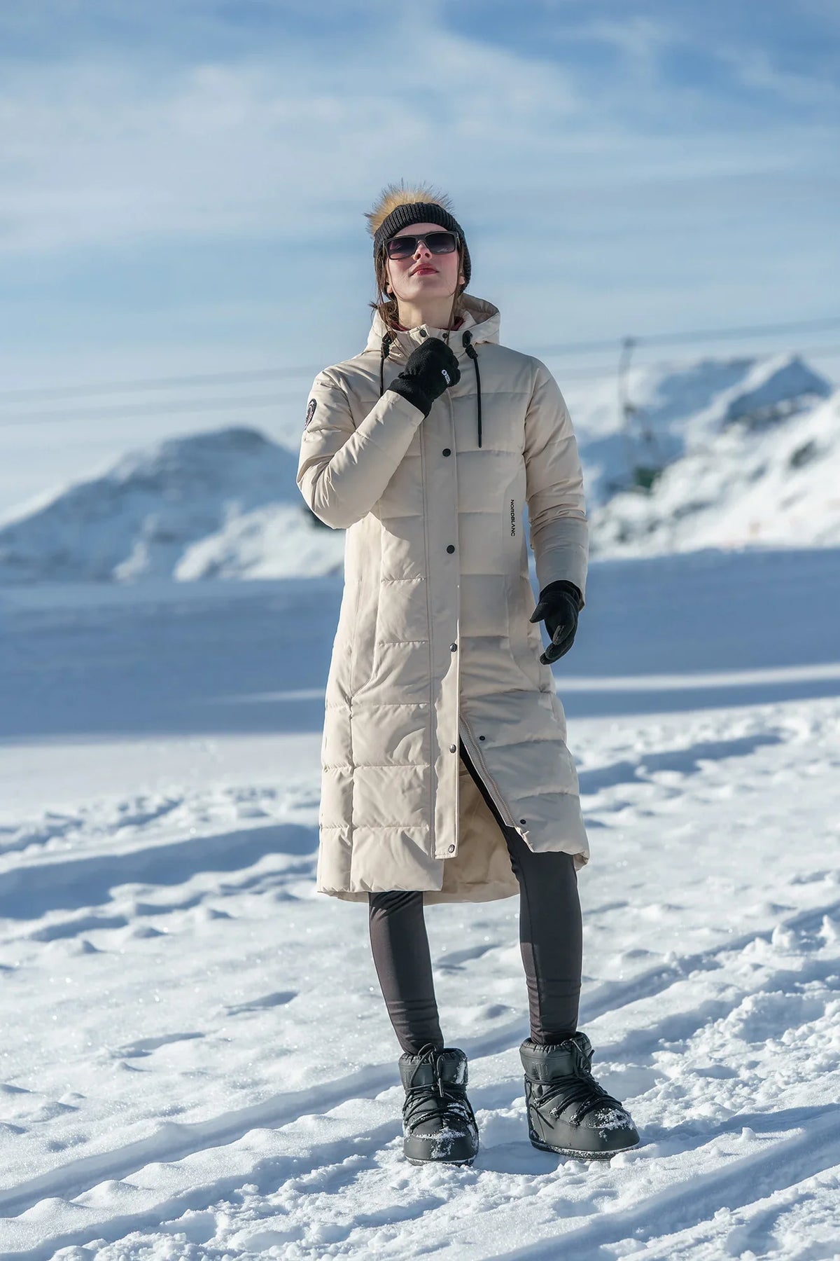 Waterproof winter parka women's - CAIRN beige-5