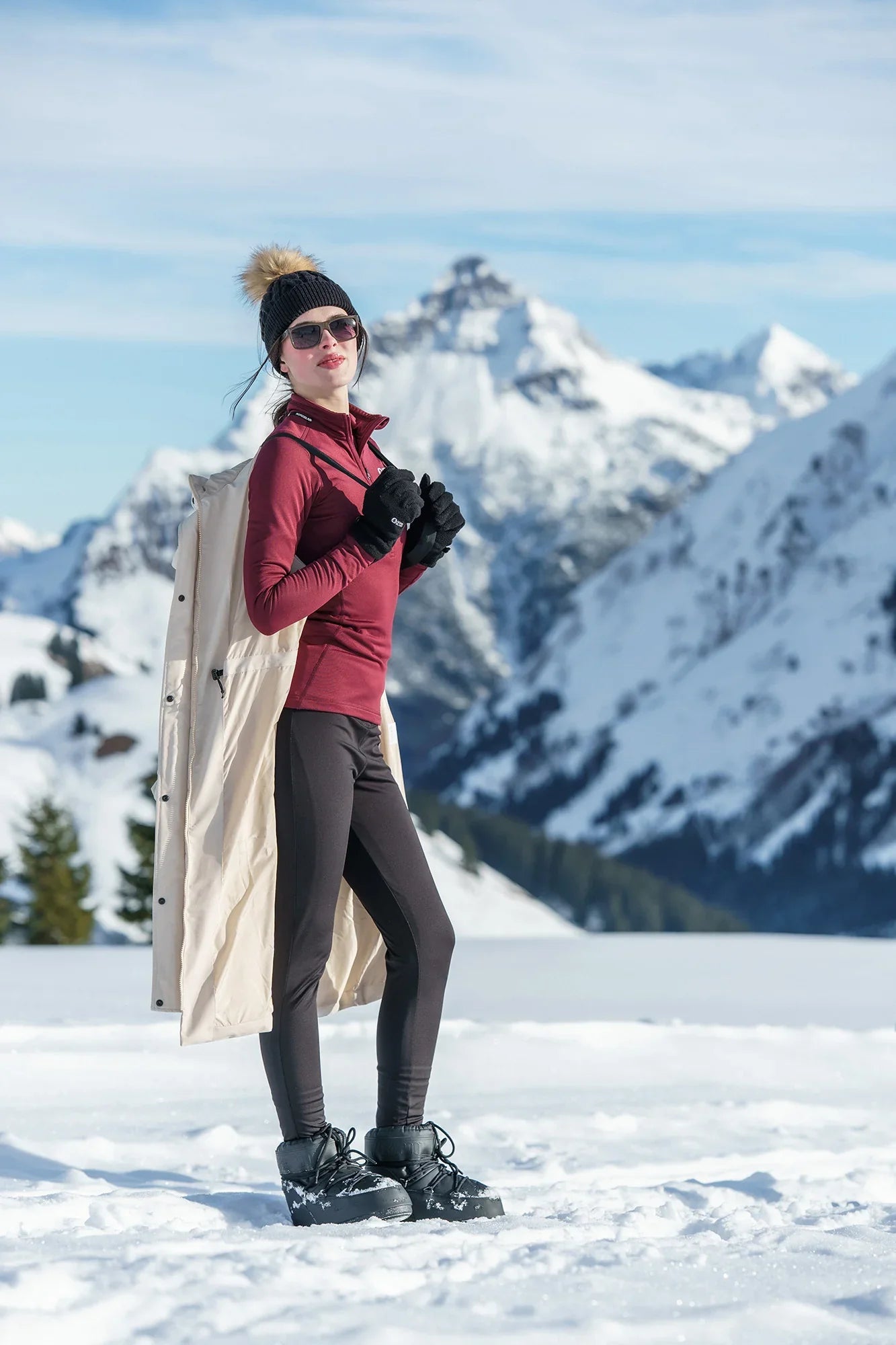 Waterproof winter parka women's - CAIRN beige-6