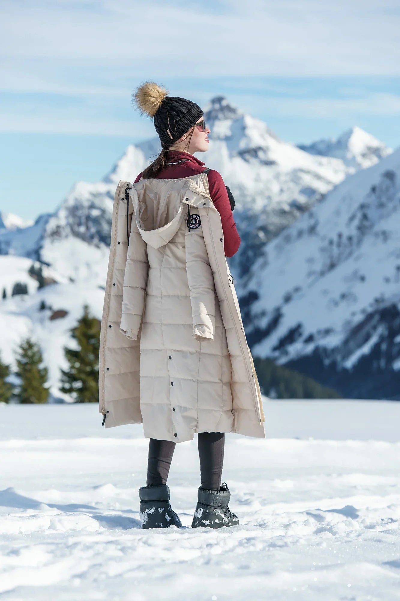 Waterproof winter parka women's - CAIRN beige-7