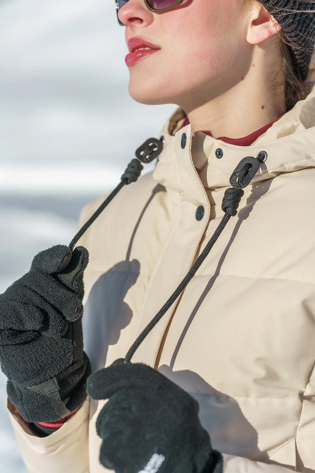Waterproof winter parka women's - CAIRN beige-10