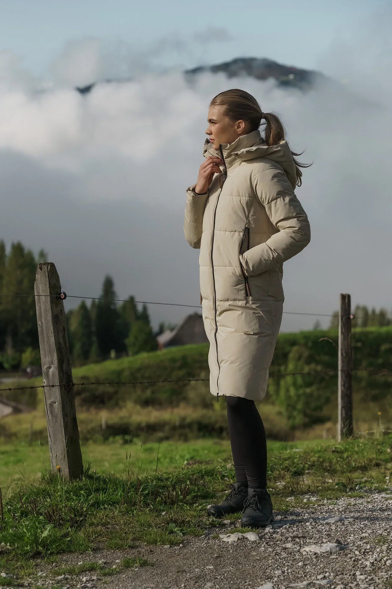 Winter parka women's - GLINT beige-7