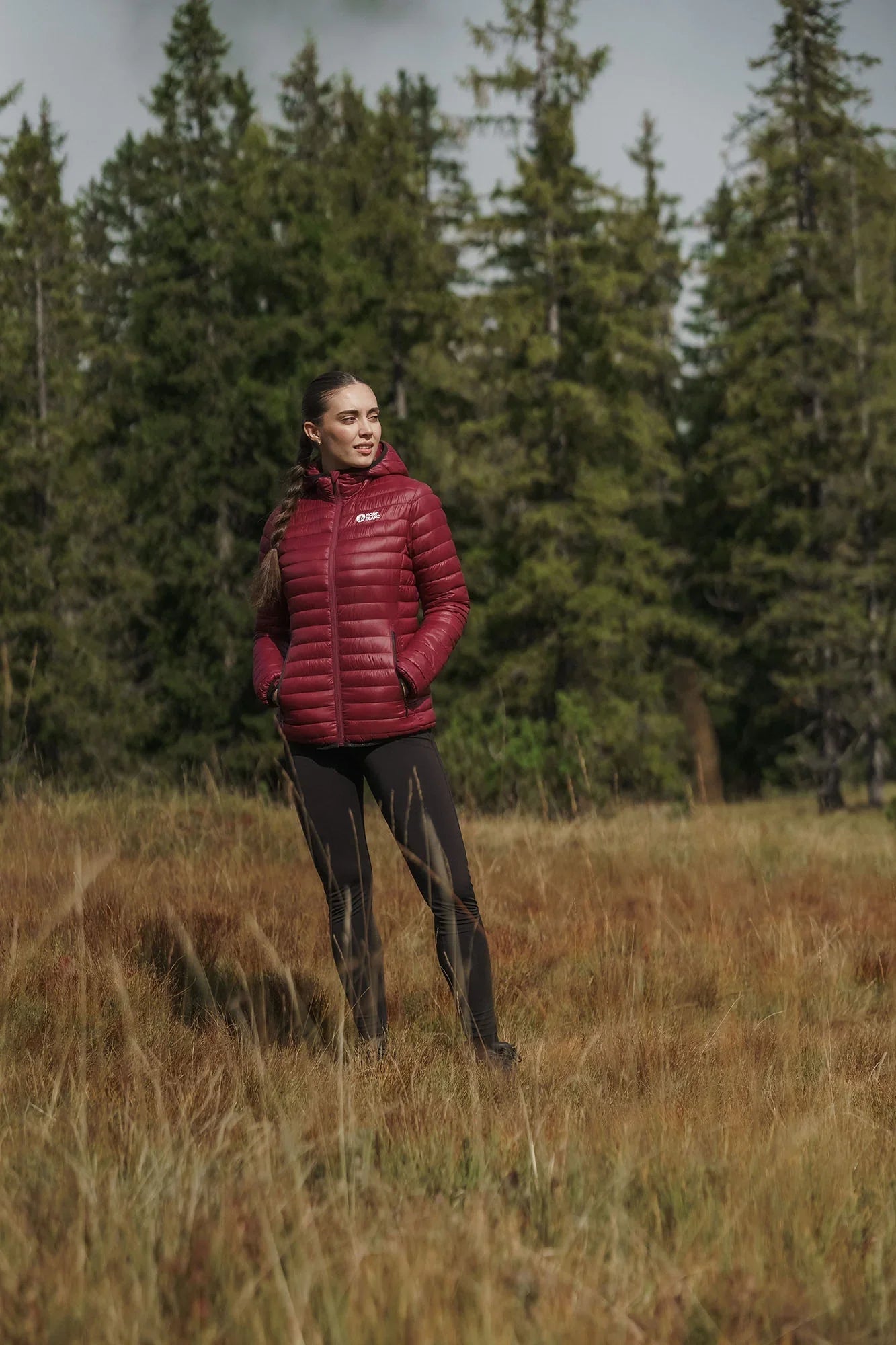Quilted jacket women's - VALE wine red-6