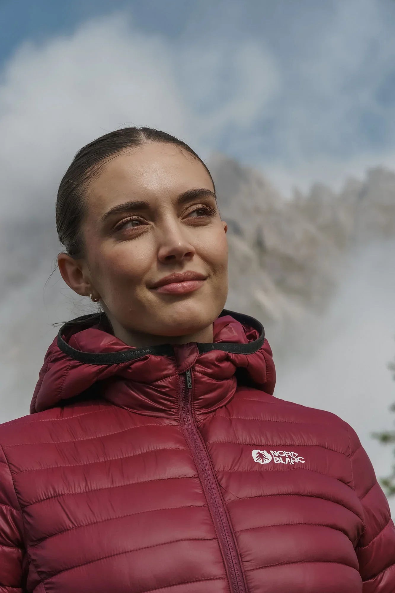 Quilted jacket women's - VALE wine red-9