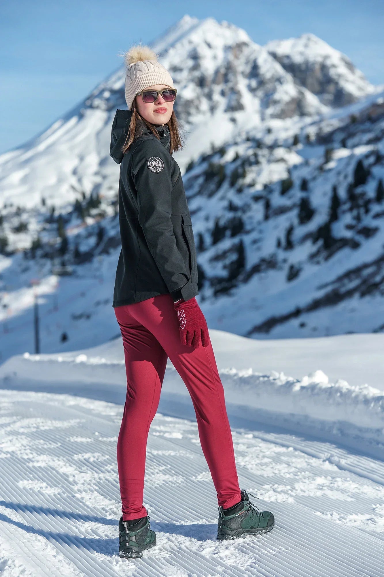 Anorac ușor softshell cu fleece pentru femei - CALDERA negru-6