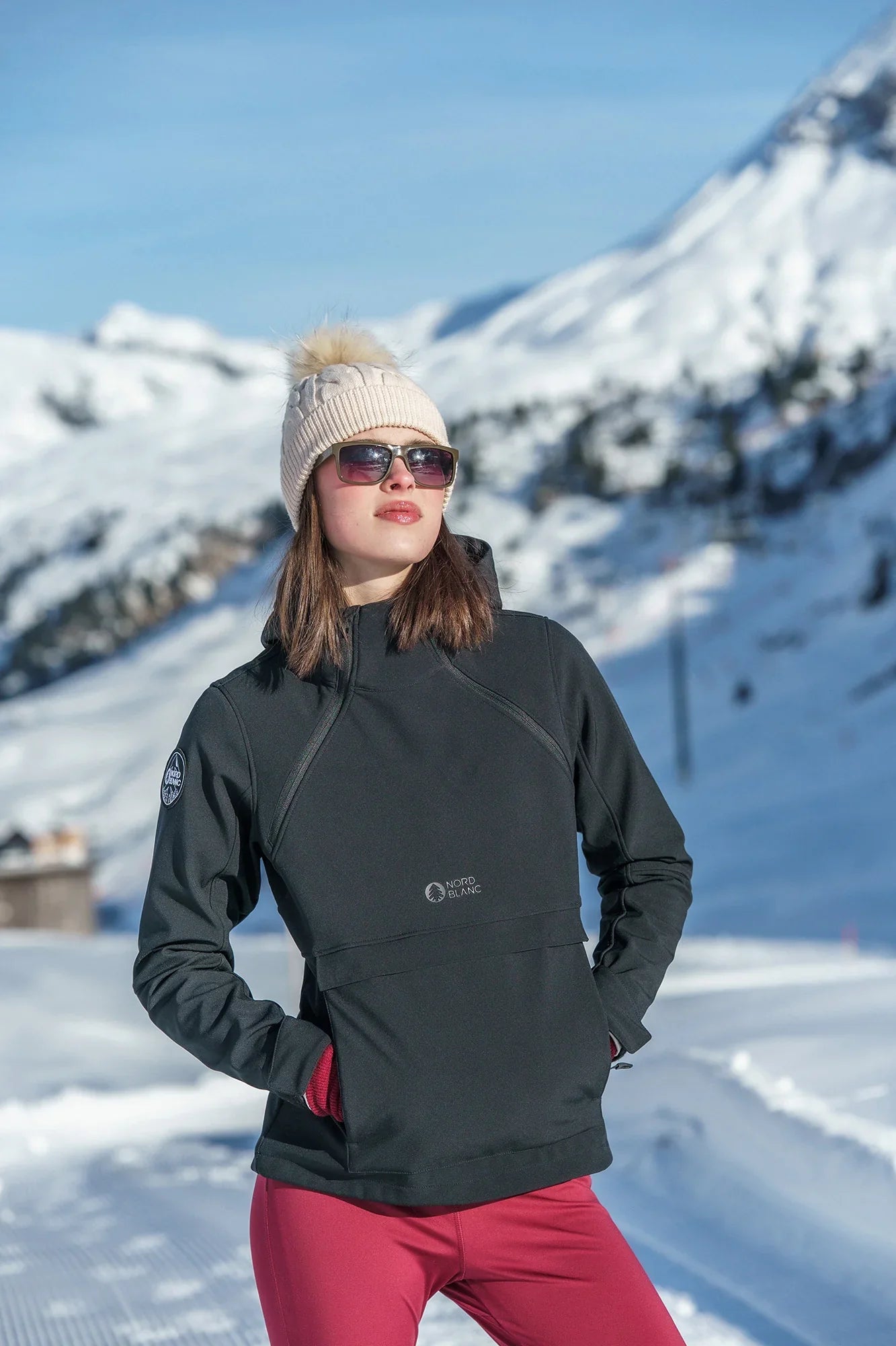 Anorac ușor softshell cu fleece pentru femei - CALDERA negru-8