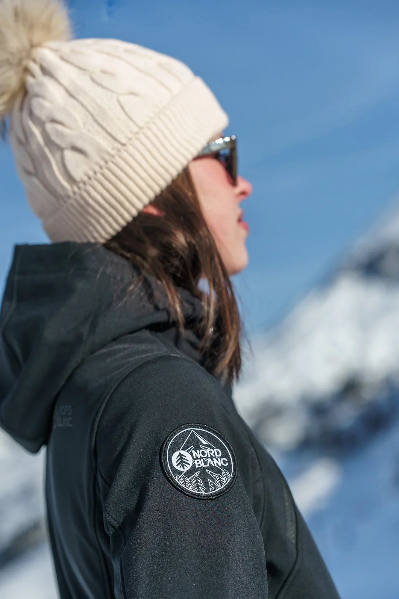 Anorac ușor softshell cu fleece pentru femei - CALDERA negru-12