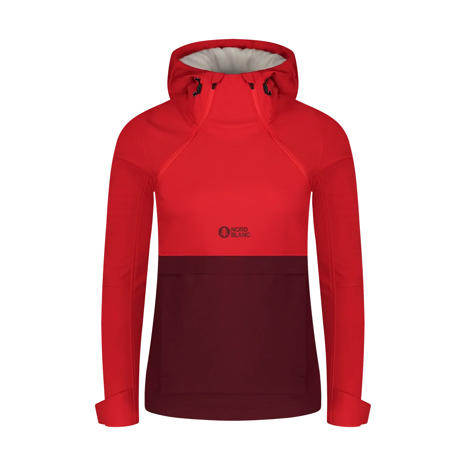 Zateplený softshellový anorak dámsky - CALDERA červený