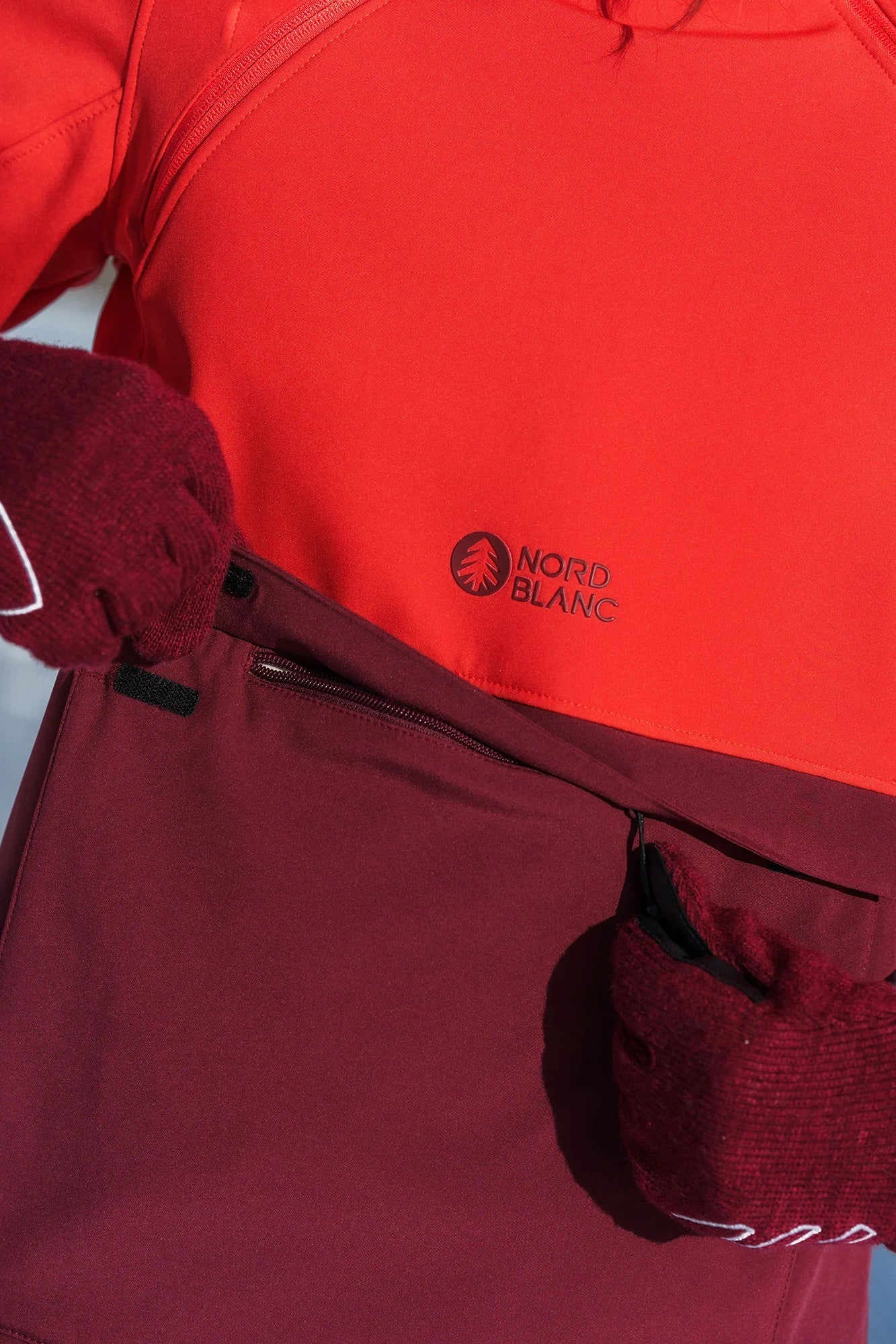 Softshell-Anorak mit Fleece Damen - CALDERA rot-7