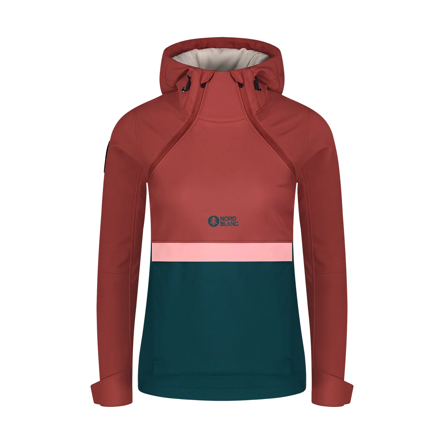Softshell anorak with fleece women's - CALDERA brown-1
