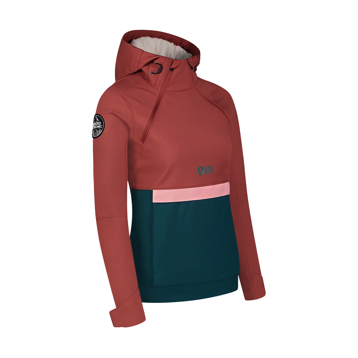 Softshell anorak with fleece women's - CALDERA brown-2