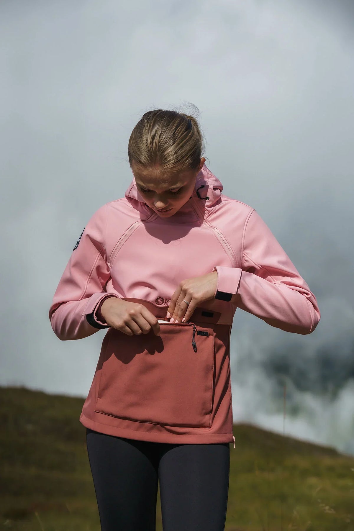 Zateplený softshellový anorak dámsky - CALDERA ružový-7
