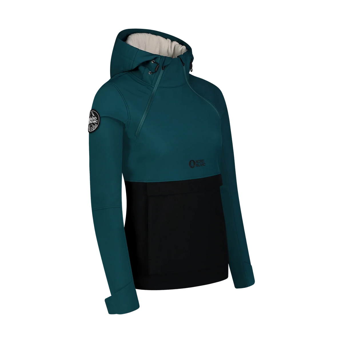 Softshell anorak with fleece women's - CALDERA green-2