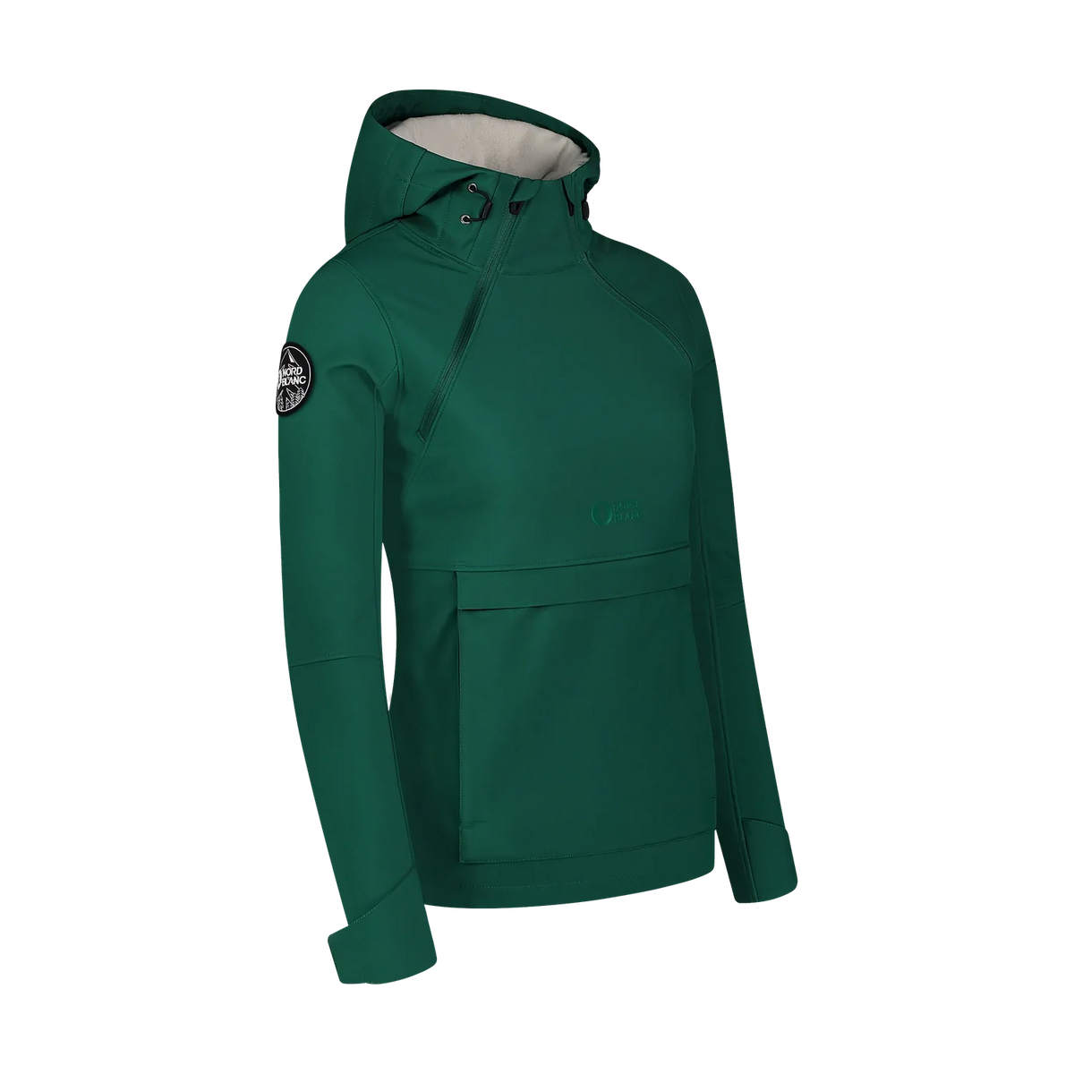 Softshell anorak with fleece women's - CALDERA green-2