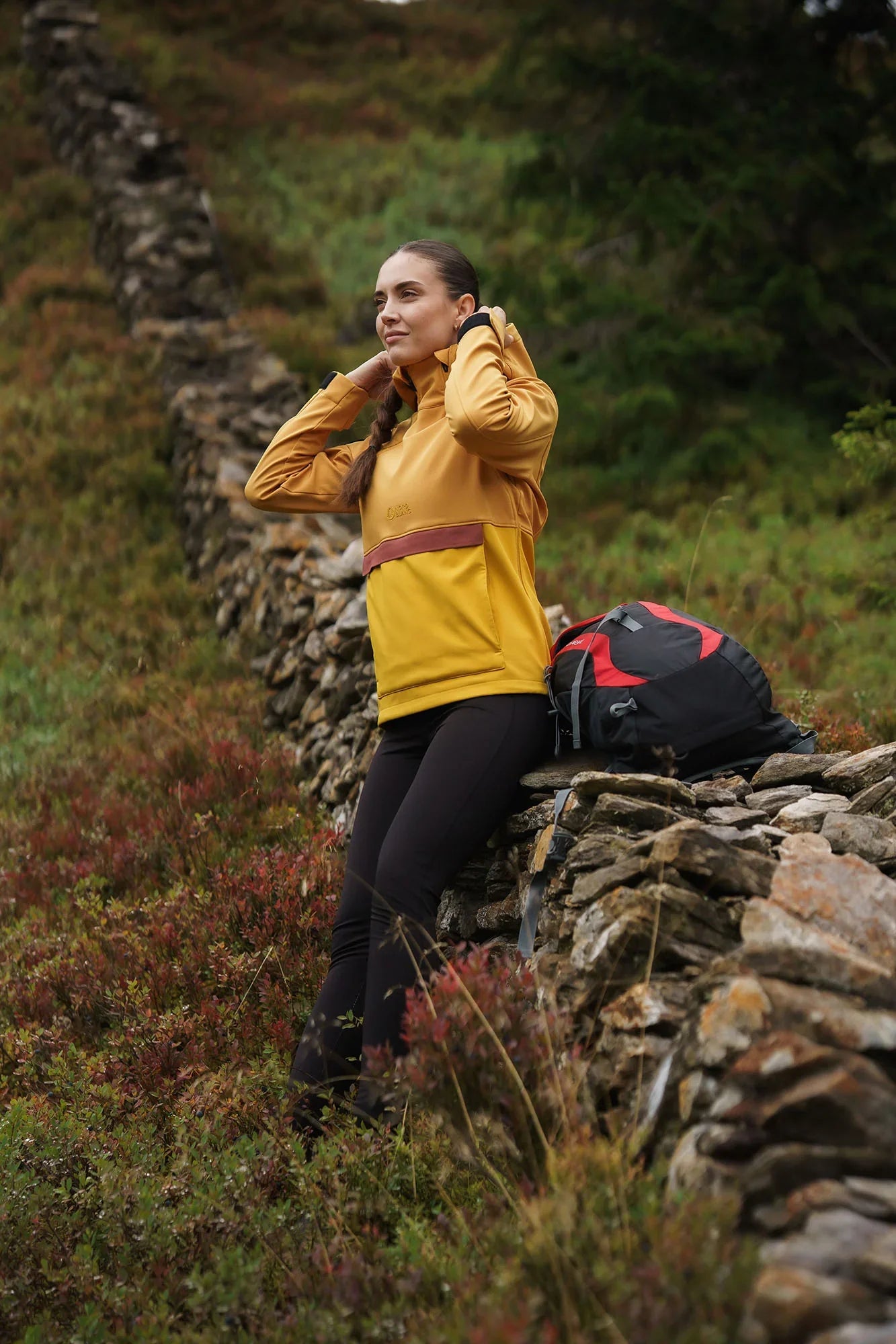 Zateplený softshellový anorak dámsky - CALDERA žltý-4