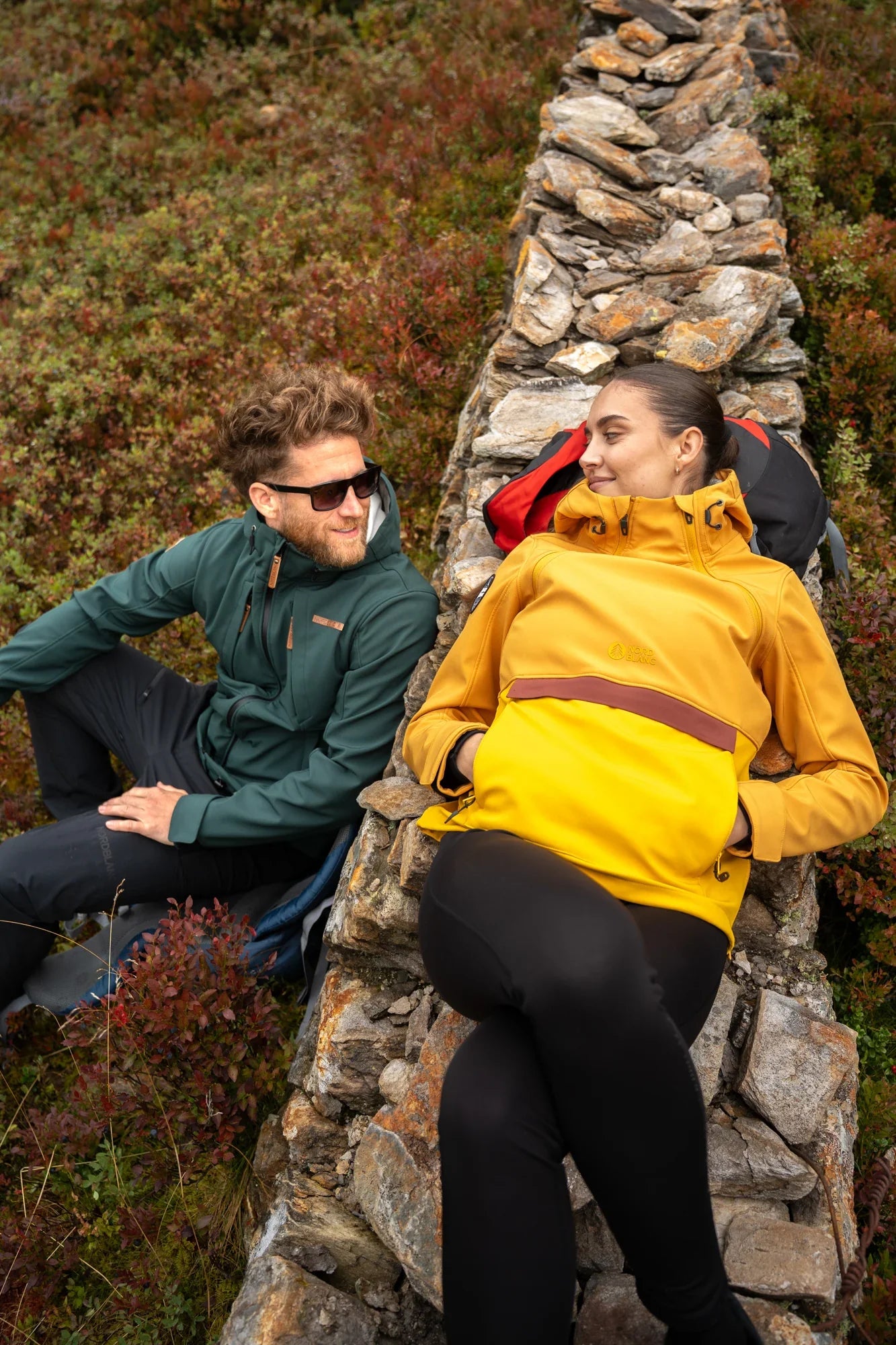 Zateplený softshellový anorak dámsky - CALDERA žltý-7