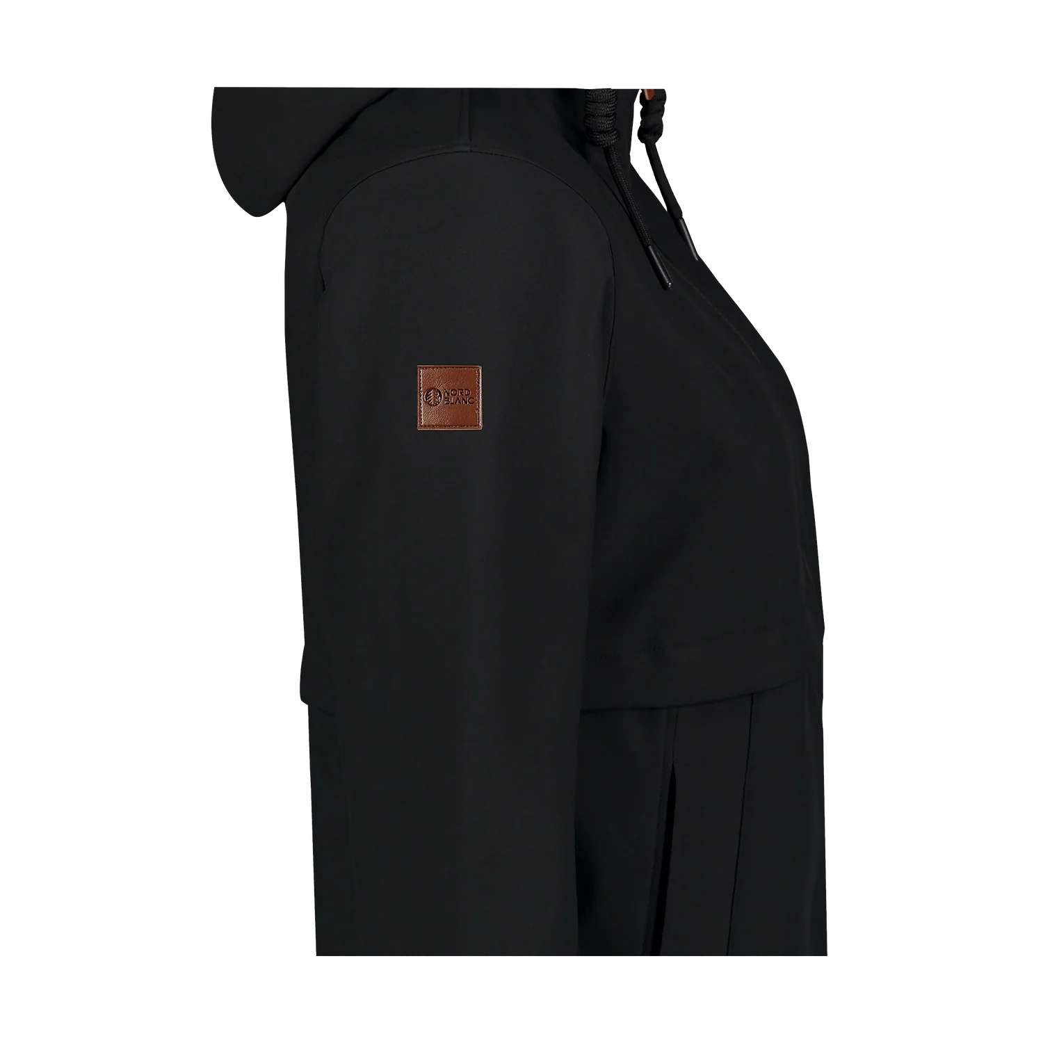 Geacă lungă softshell cu fleece pentru femei - CALYPSO neagră-2