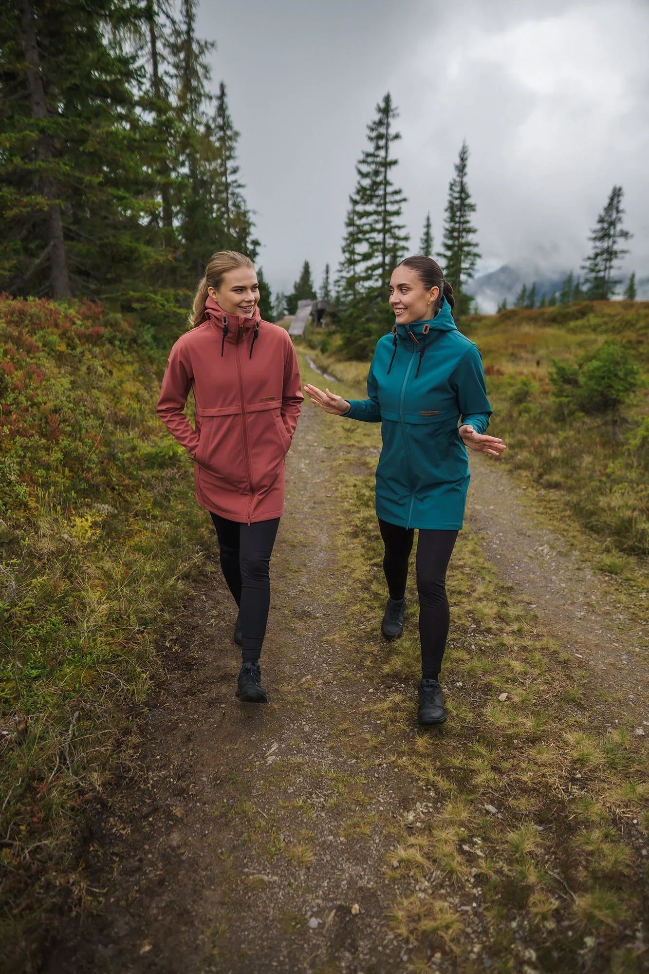 Softshell parka with fleece women's - CALYPSO brown-2