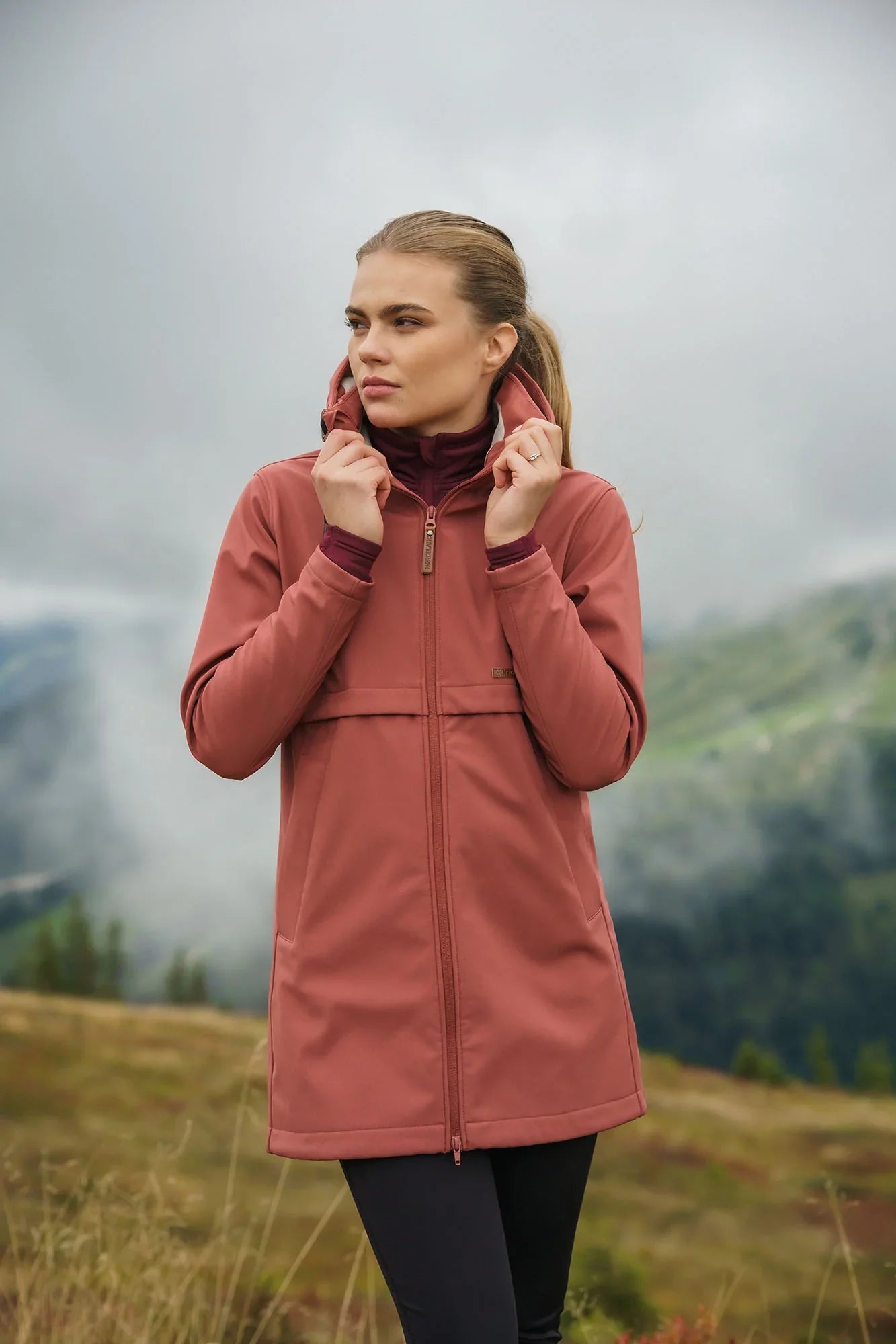 Softshell parka with fleece women's - CALYPSO brown-6