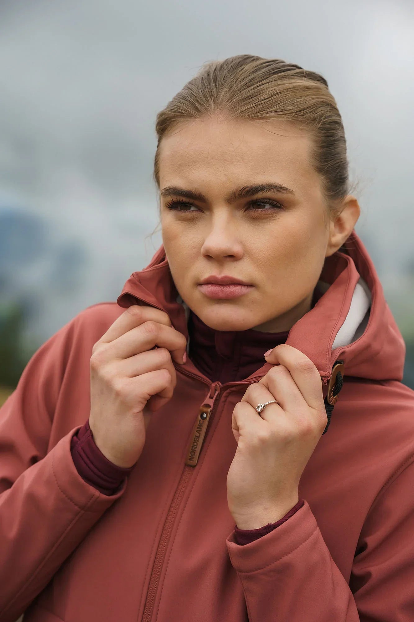 Softshell parka with fleece women's - CALYPSO brown-7