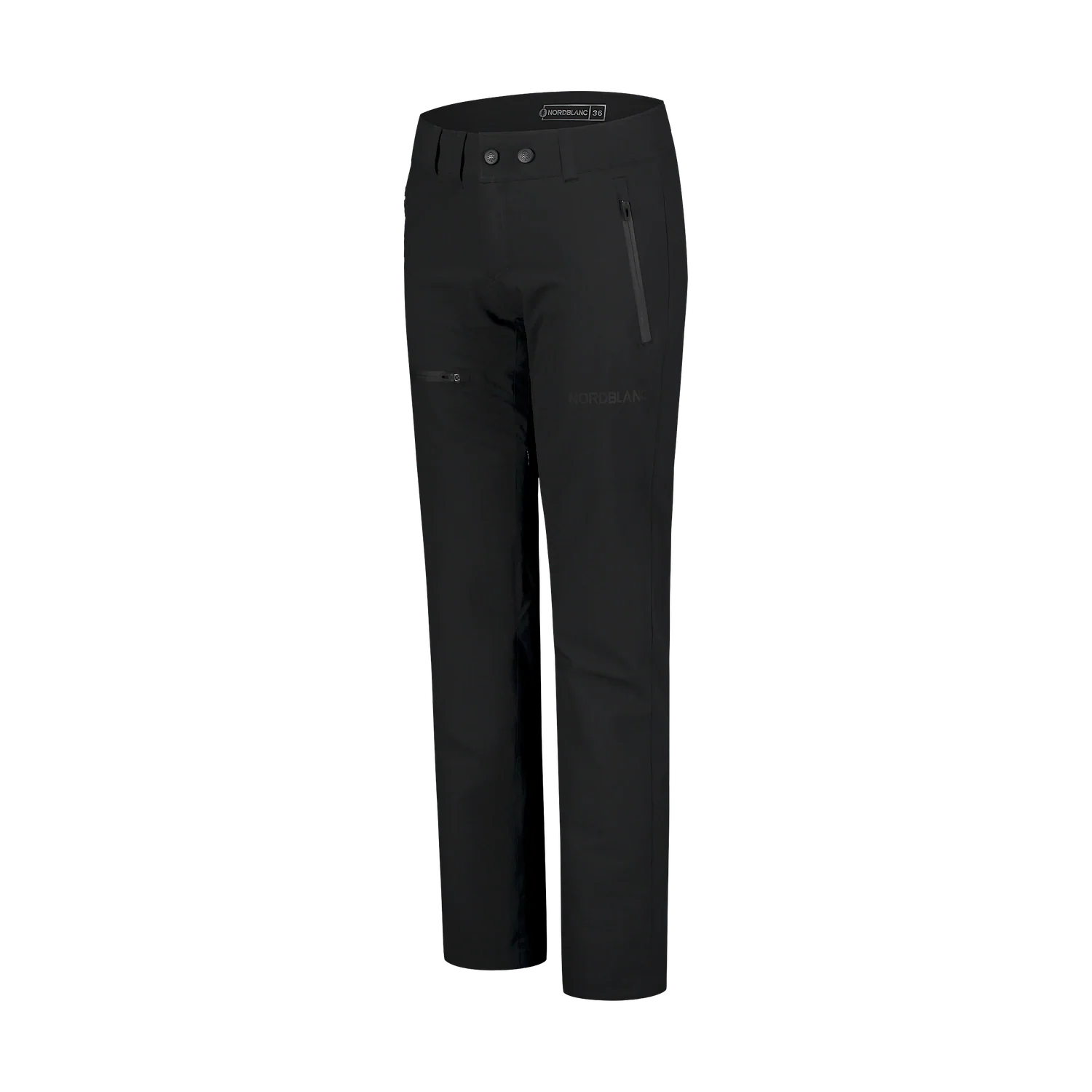 Outdoor waterproof pants with fleece women's - FLOE black-2