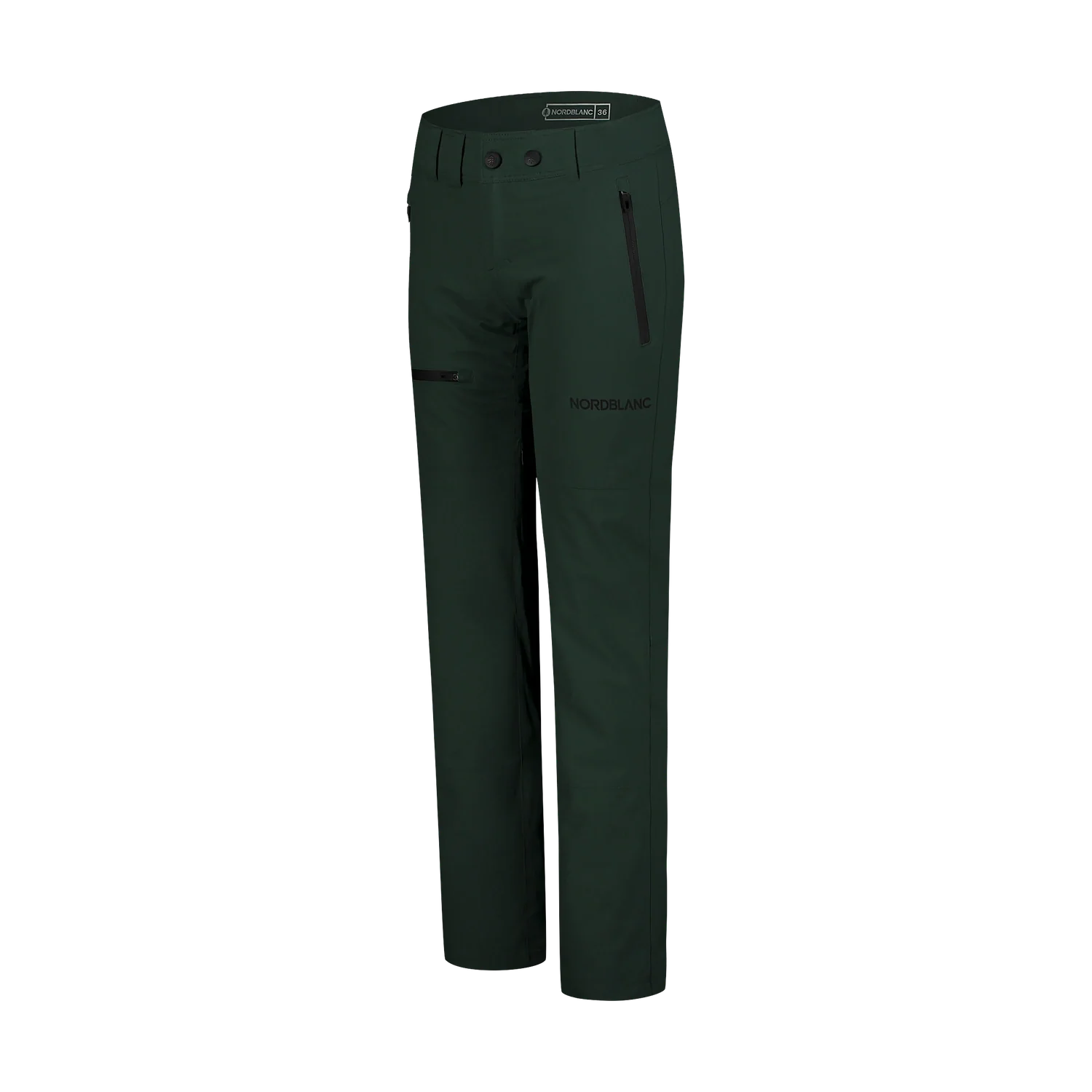 Zateplené nepromokavé outdoorové kalhoty dámské - FLOE tmavě zelené-2