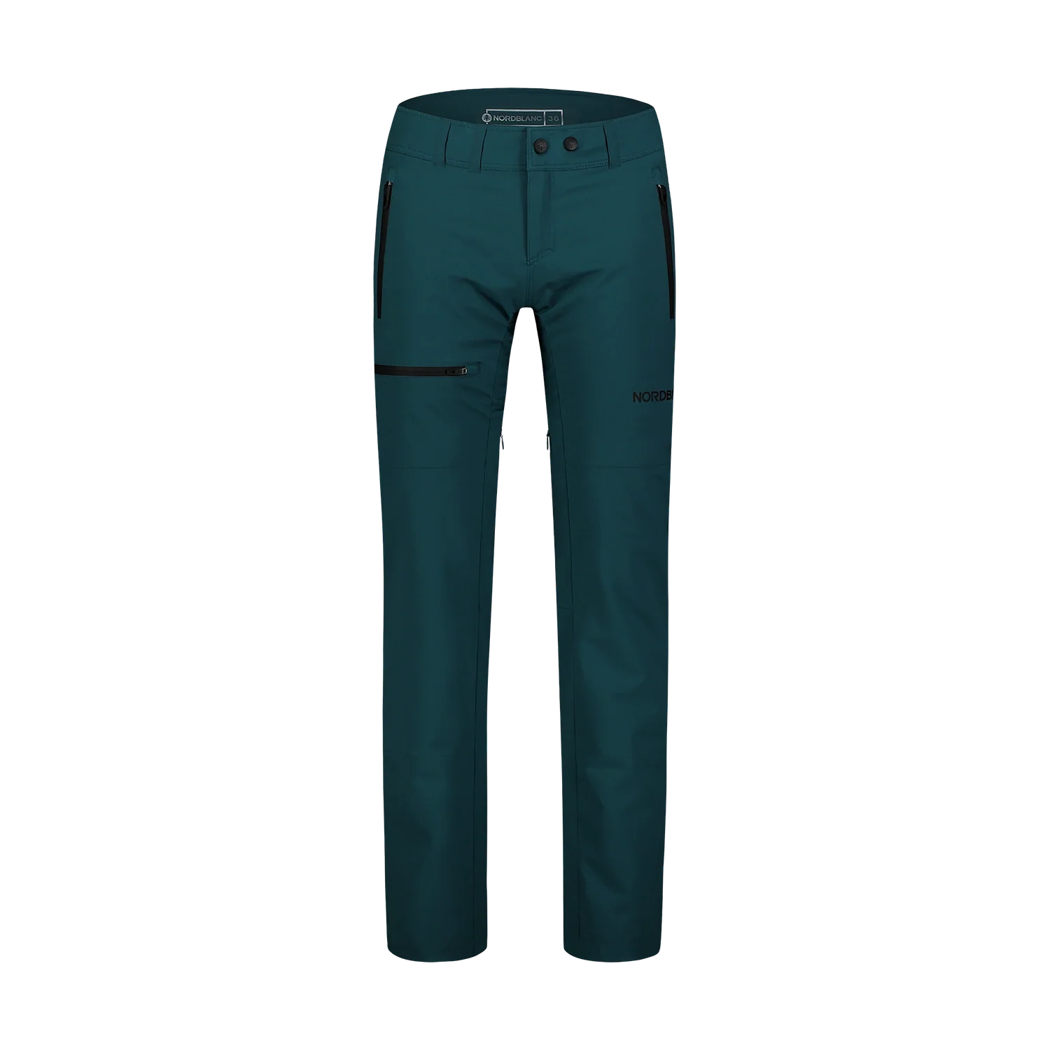 Outdoor waterproof pants with fleece women's - FLOE green-1