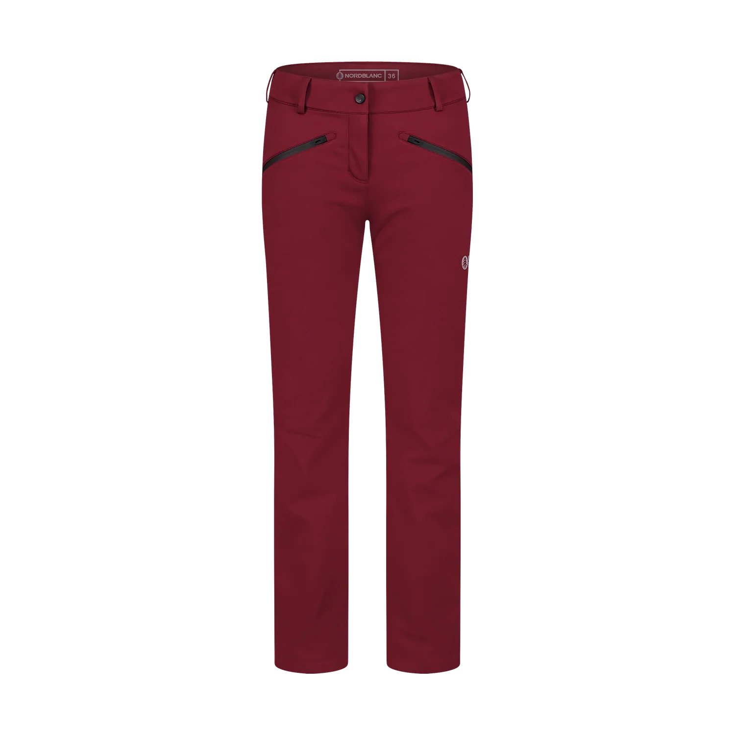 Fleece Gefüttert wasserdichte Softshellhose Damen - SWEEP weinrot