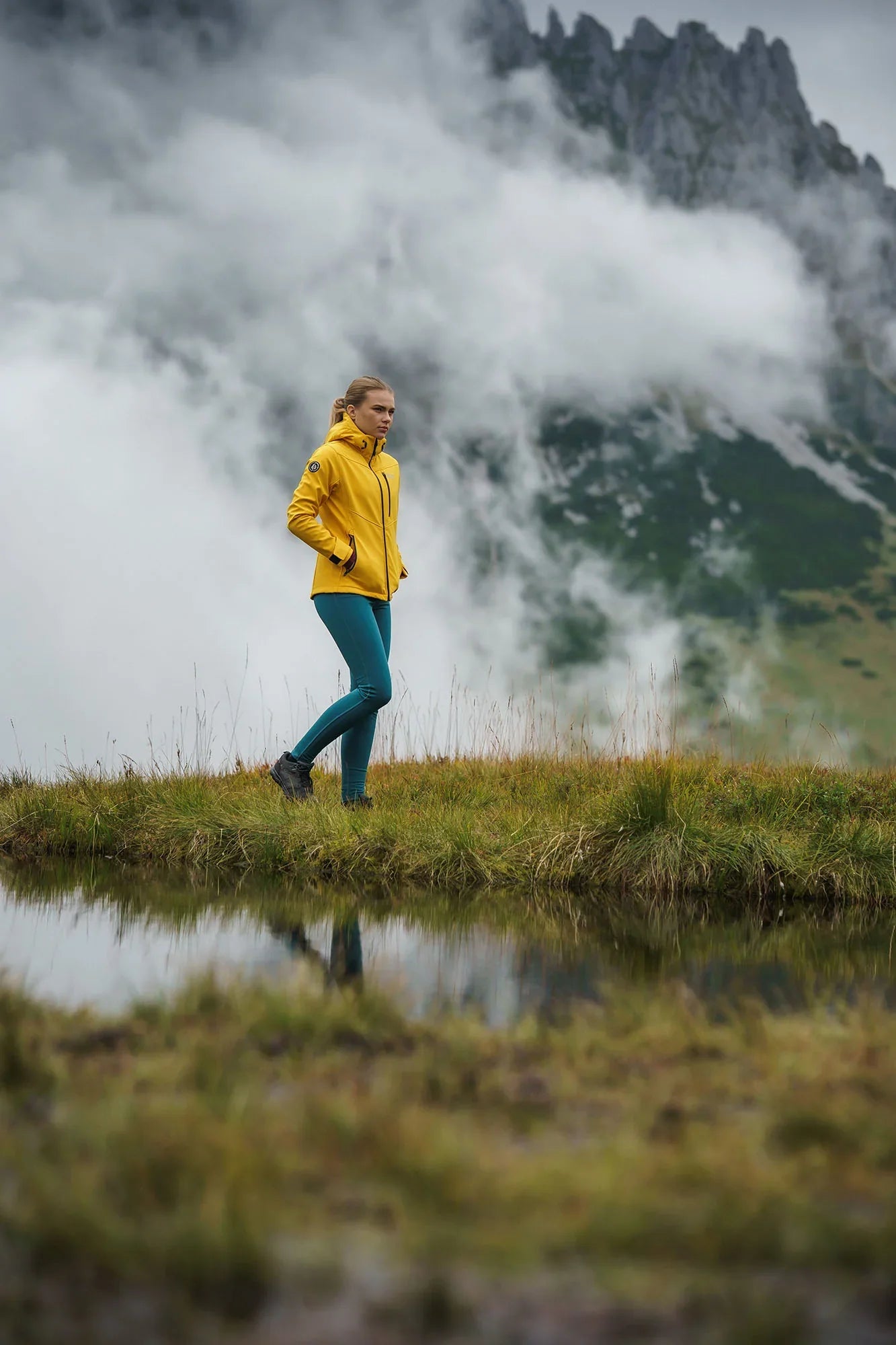 Waterproof insulated leggings women's - CINDER green-2