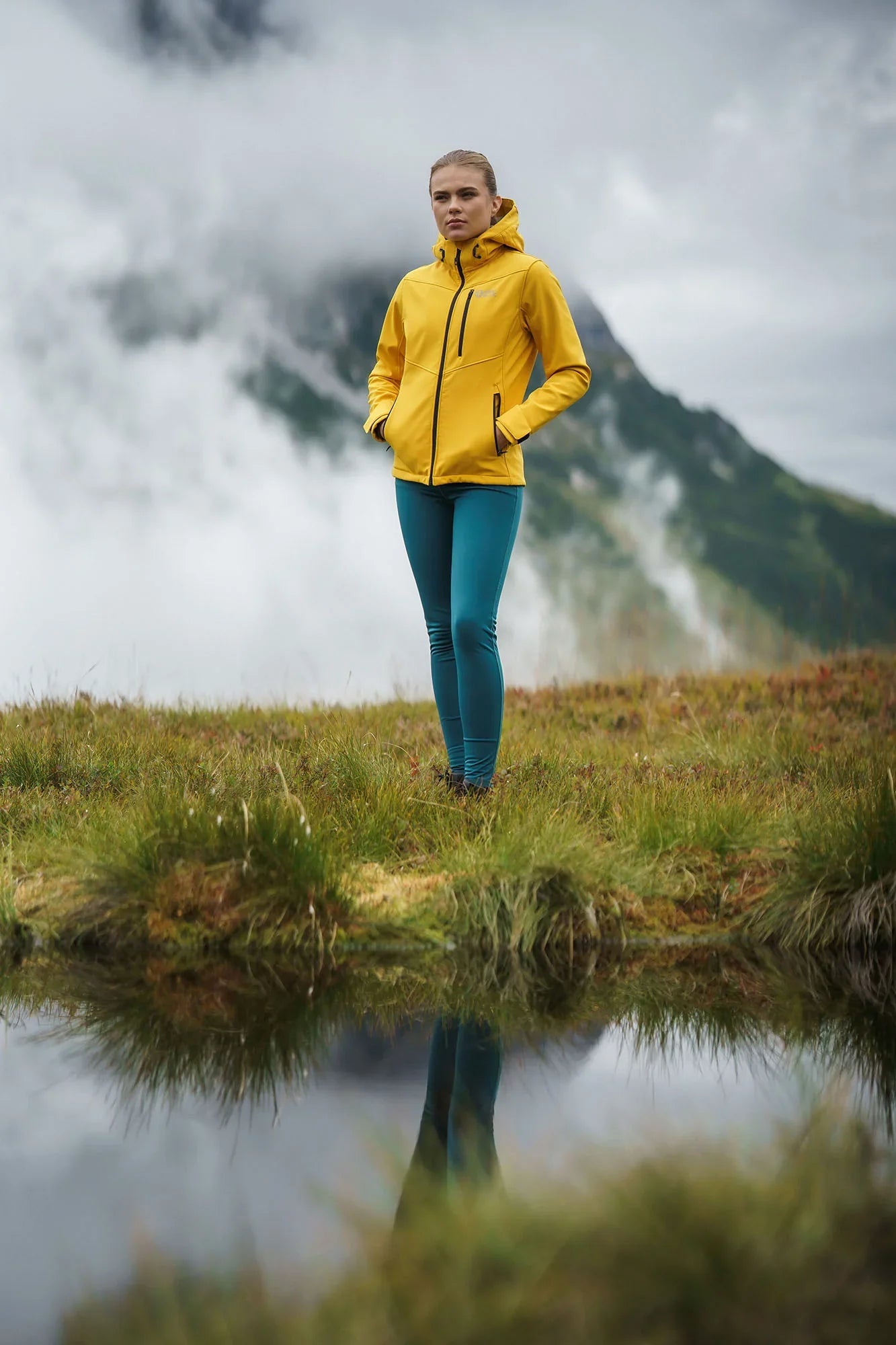 Waterproof insulated leggings women's - CINDER green-3