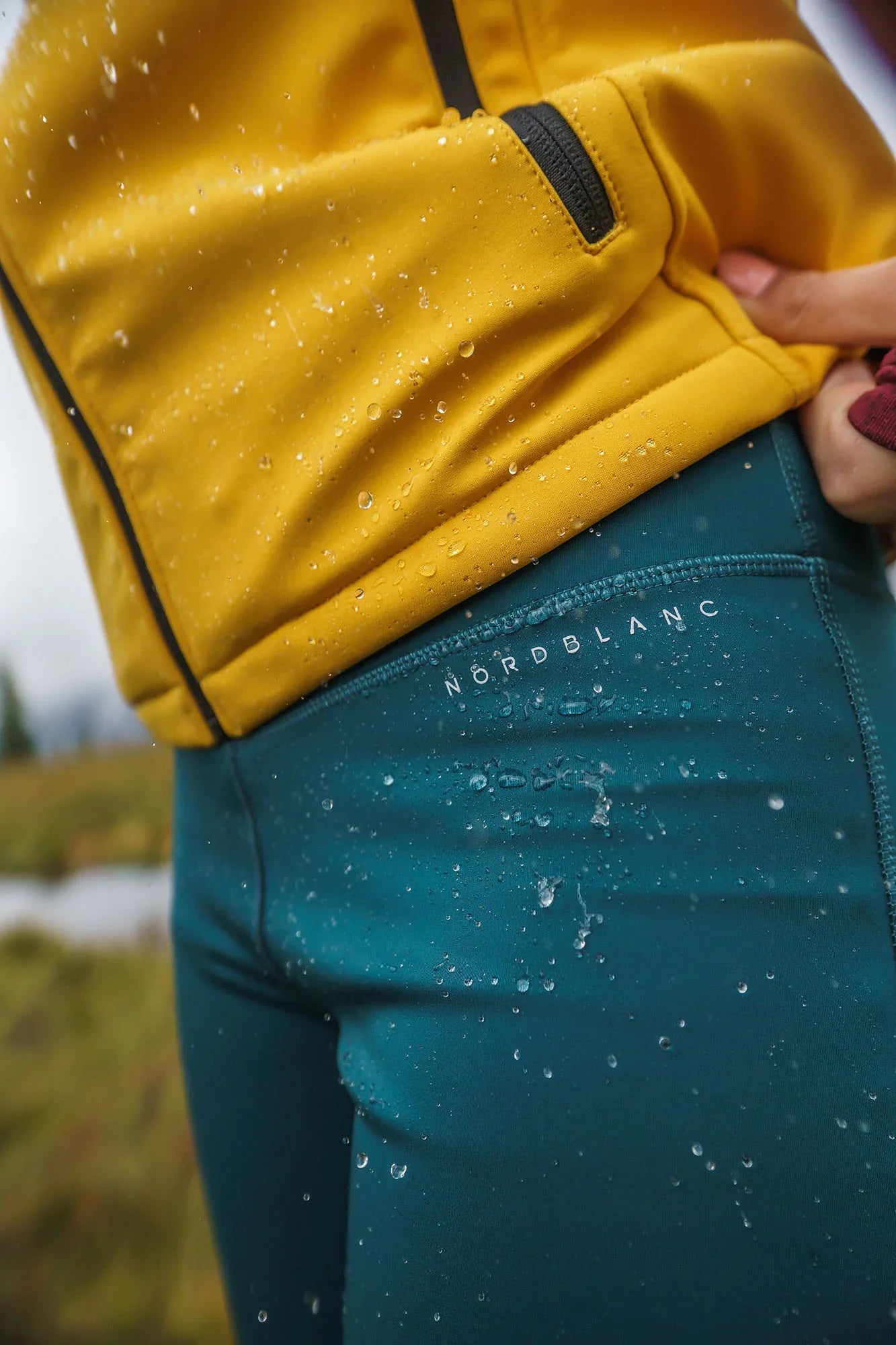 Waterproof insulated leggings women's - CINDER green-4