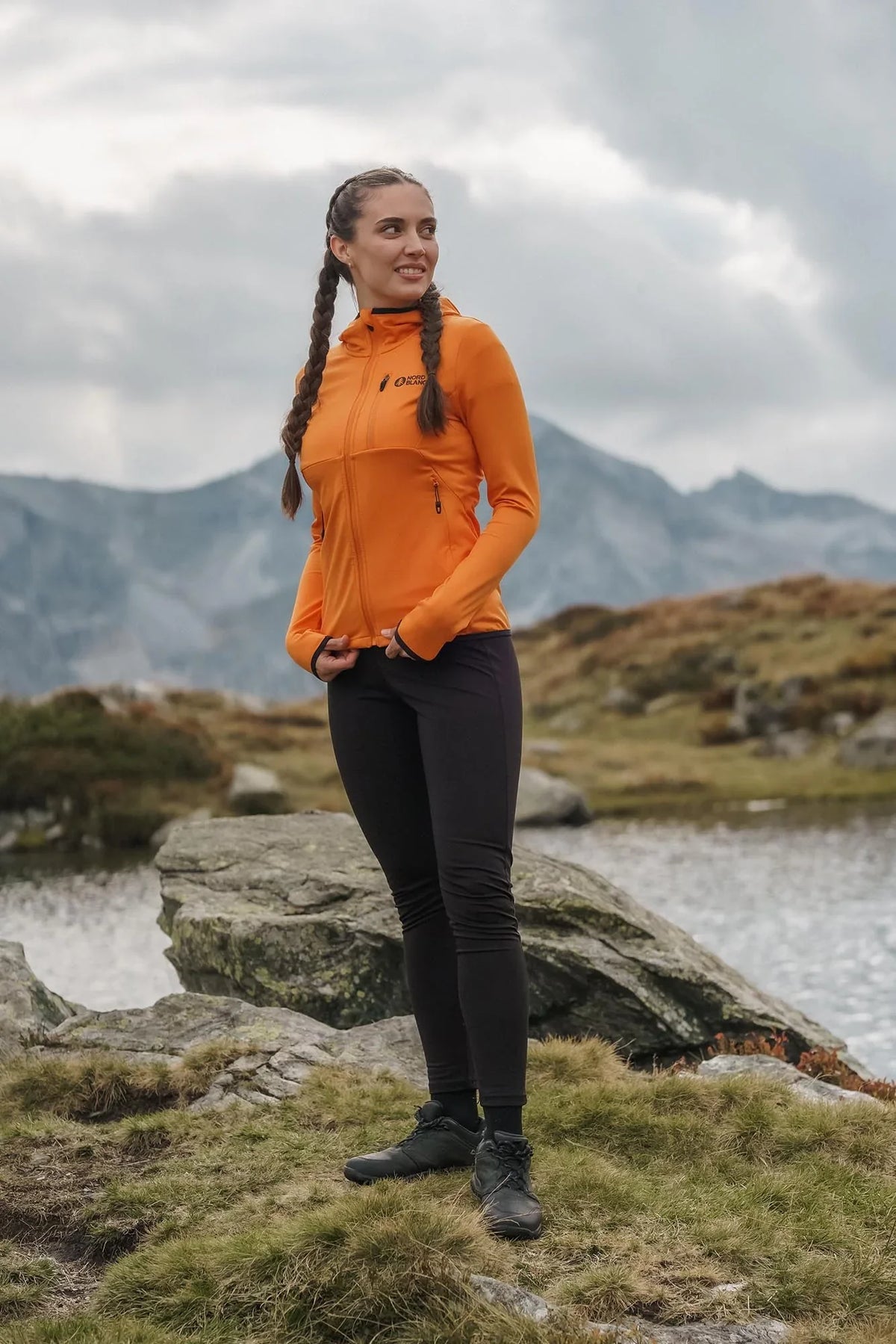 Fleecejacka i POWERFLEECE dam - MIRE orange – bild 3