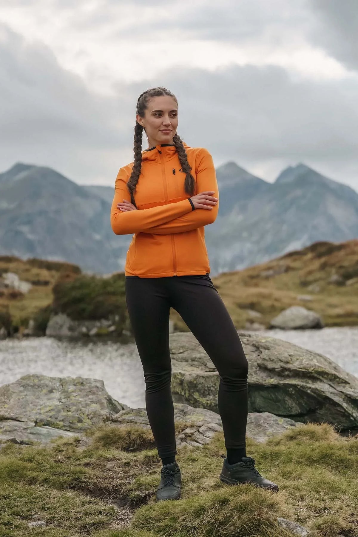 Fleecejacka i POWERFLEECE dam - MIRE orange – bild 4