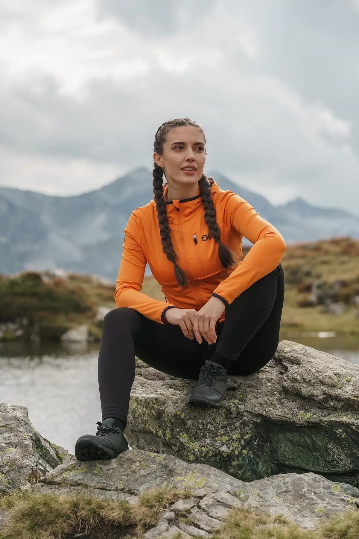 Fleecejacka i POWERFLEECE dam - MIRE orange – bild 6