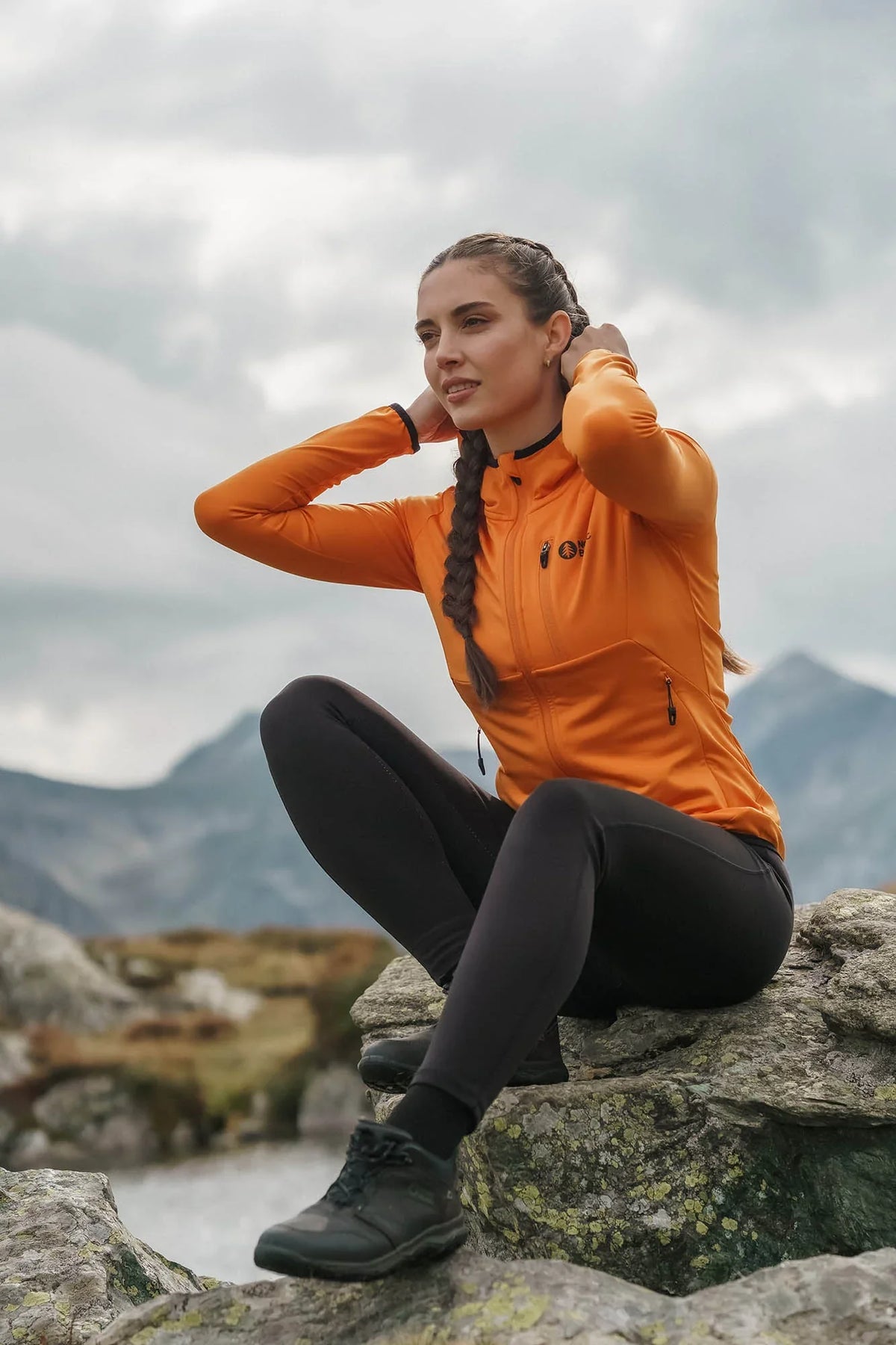 Fleecejacka i POWERFLEECE dam - MIRE orange – bild 7