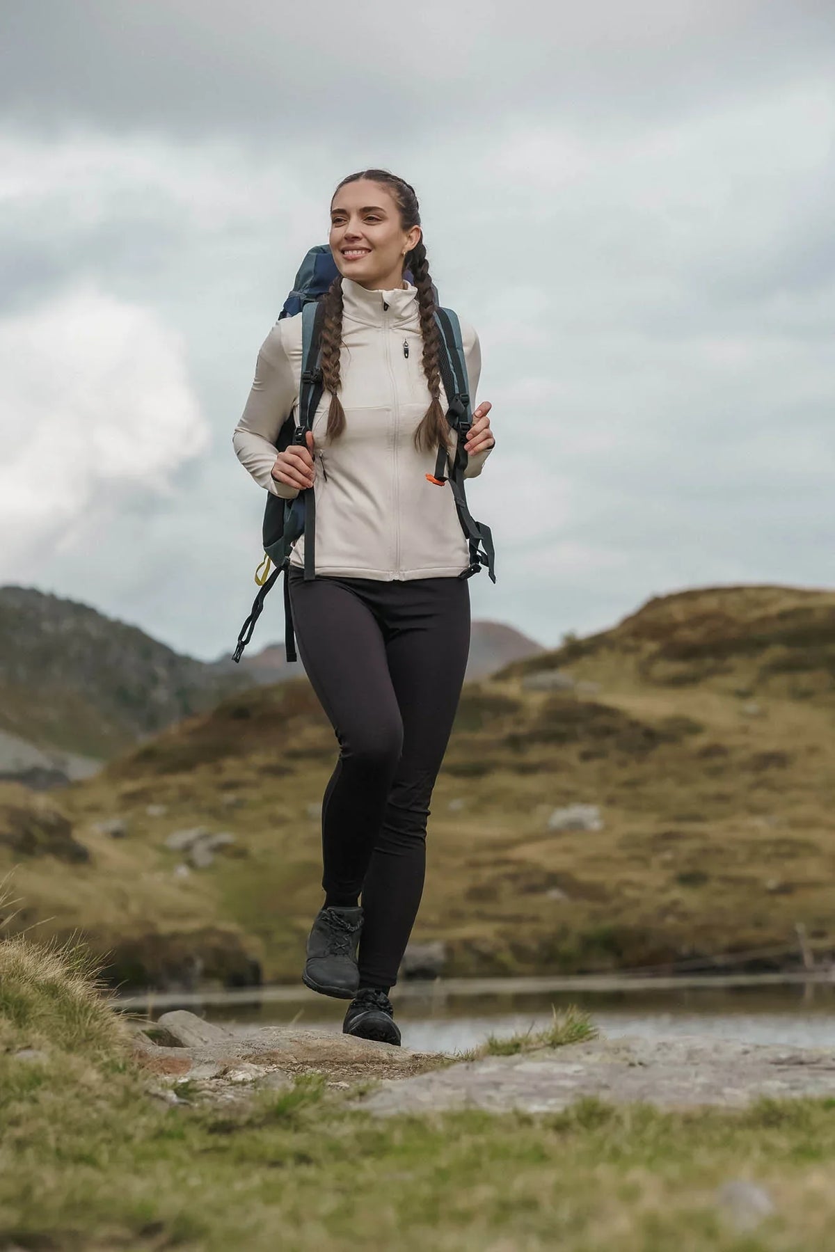 POWERFLEECE fleecevest dames - SEDGE beige – afbeelding 4