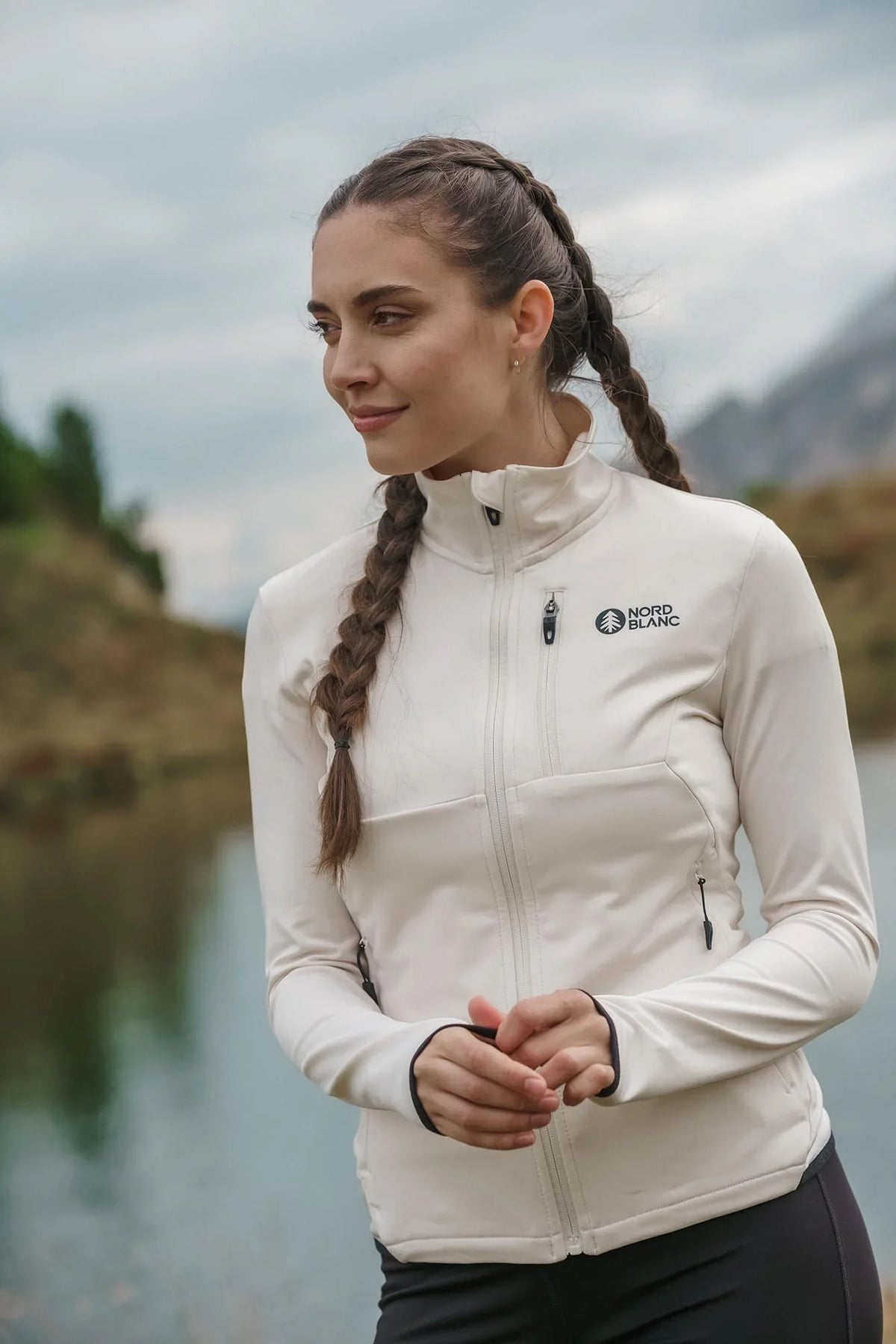 POWERFLEECE fleecevest dames - SEDGE beige – afbeelding 7