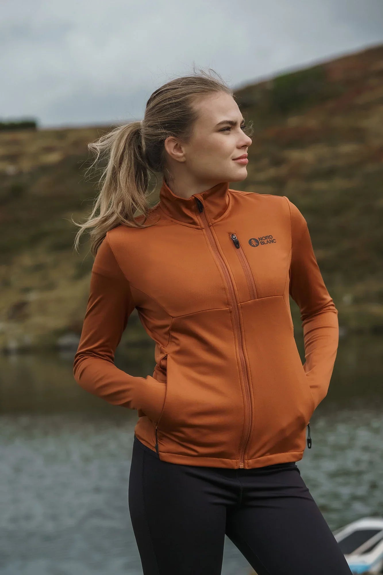 Powerfleece jacket women's - SEDGE brown-5