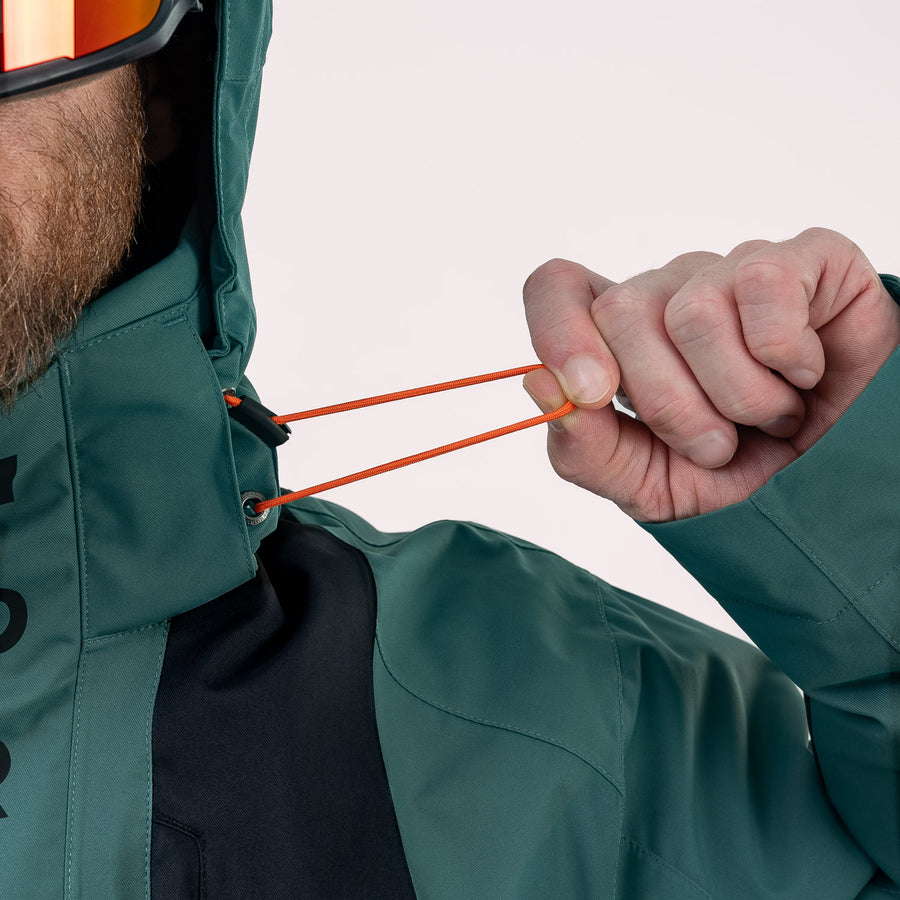 Adjustable hood drawcord
