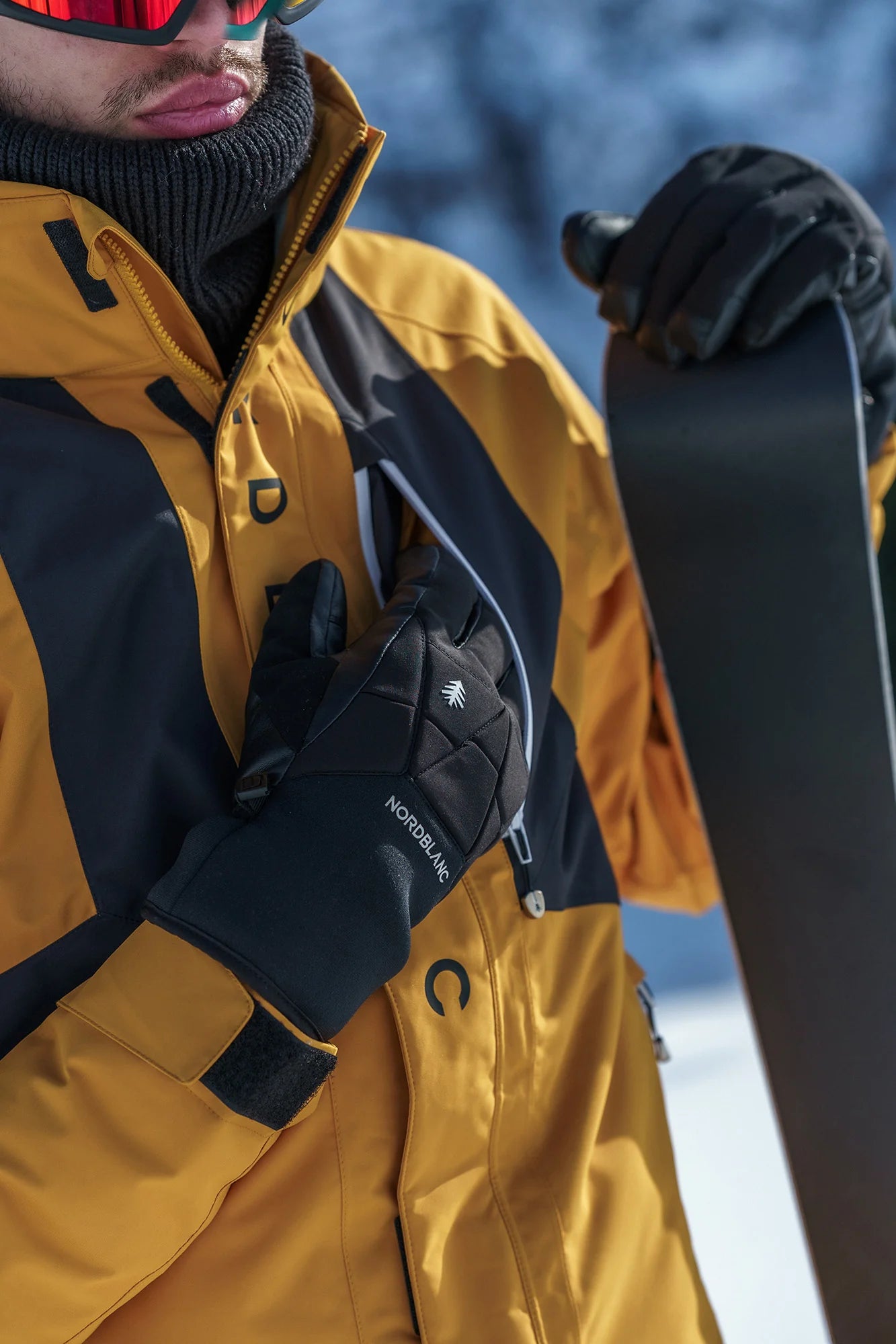 Ski jacket men's - WILDLIFE yellow-4