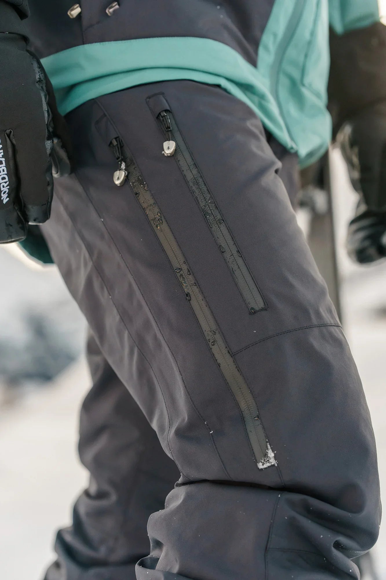 Skijaške i snowboard hlače muške - SOLAR crne-5