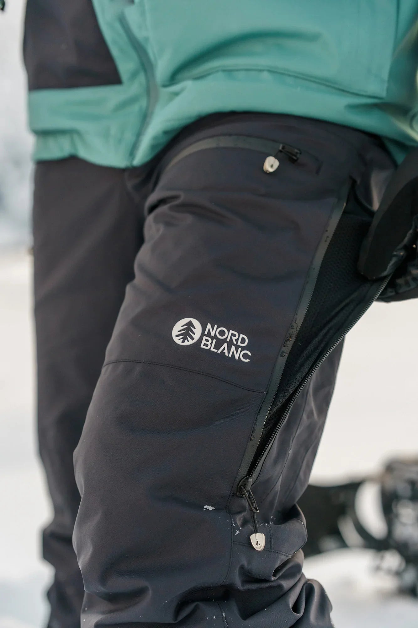 Skijaške i snowboard hlače muške - SOLAR crne-6