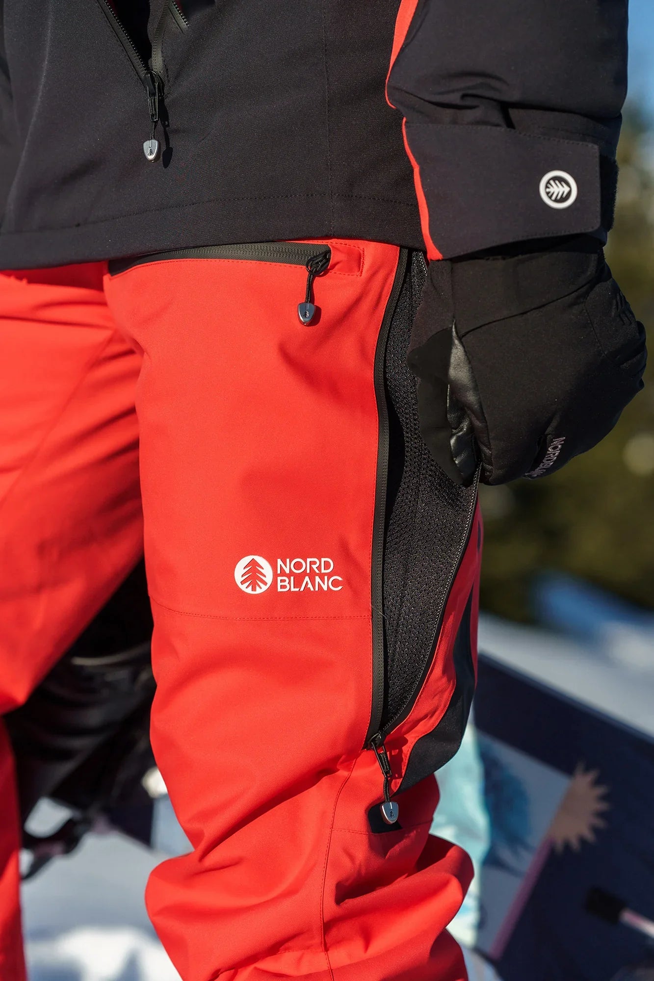 Sí- és snowboardnadrág férfi - SOLAR piros-7