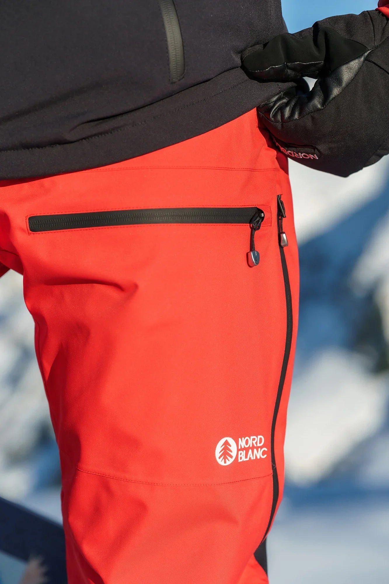 Sí- és snowboardnadrág férfi - SOLAR piros-8