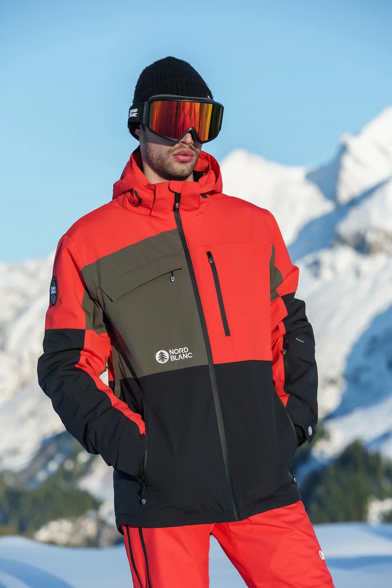 Ski jacket men's - TRONE red-4