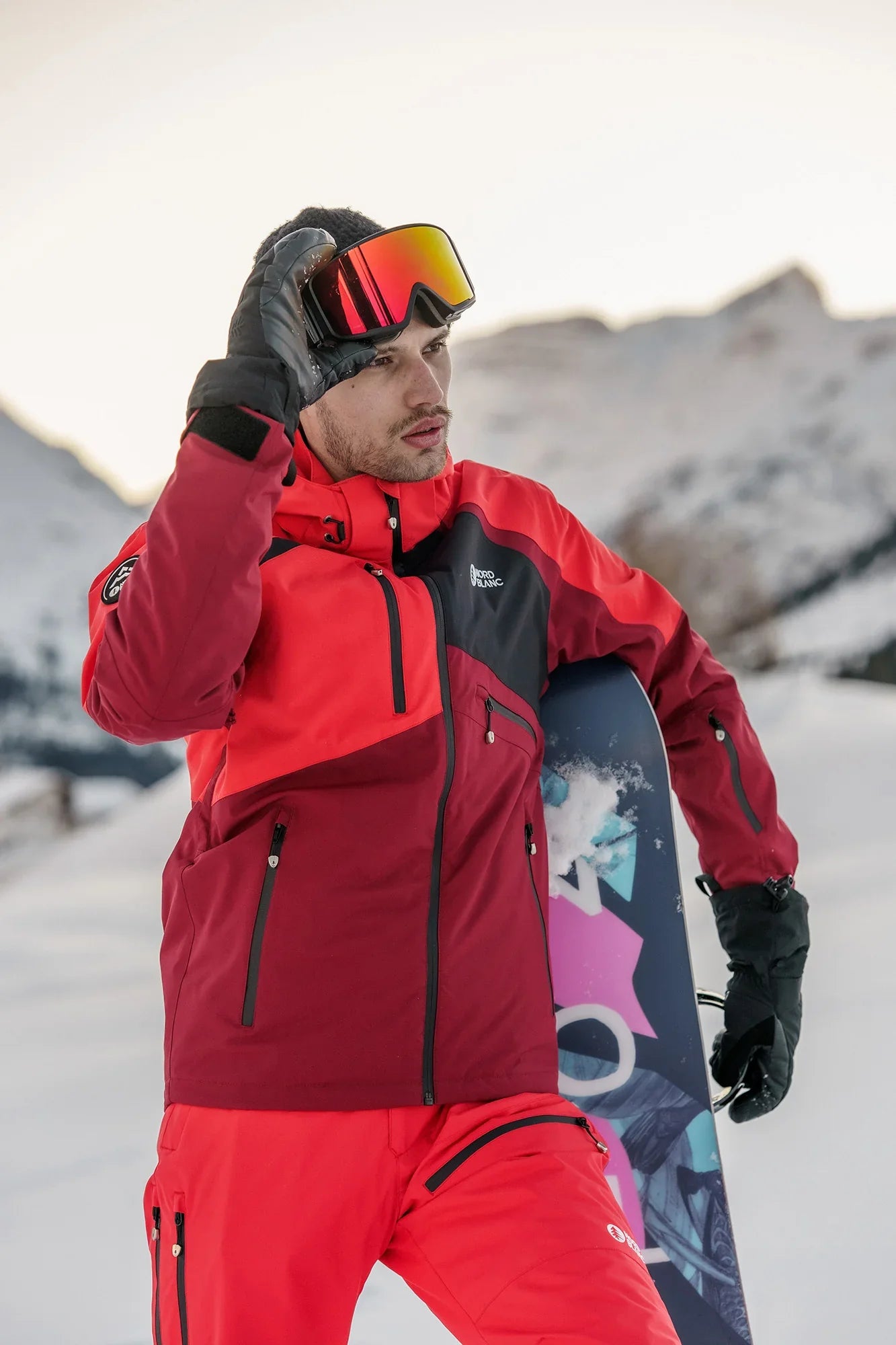 Ski jacket men's - ESCARPMENT red-3